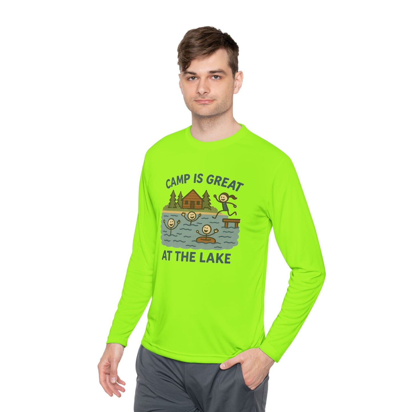 Unisex Lightweight Long Sleeve Tee Lake