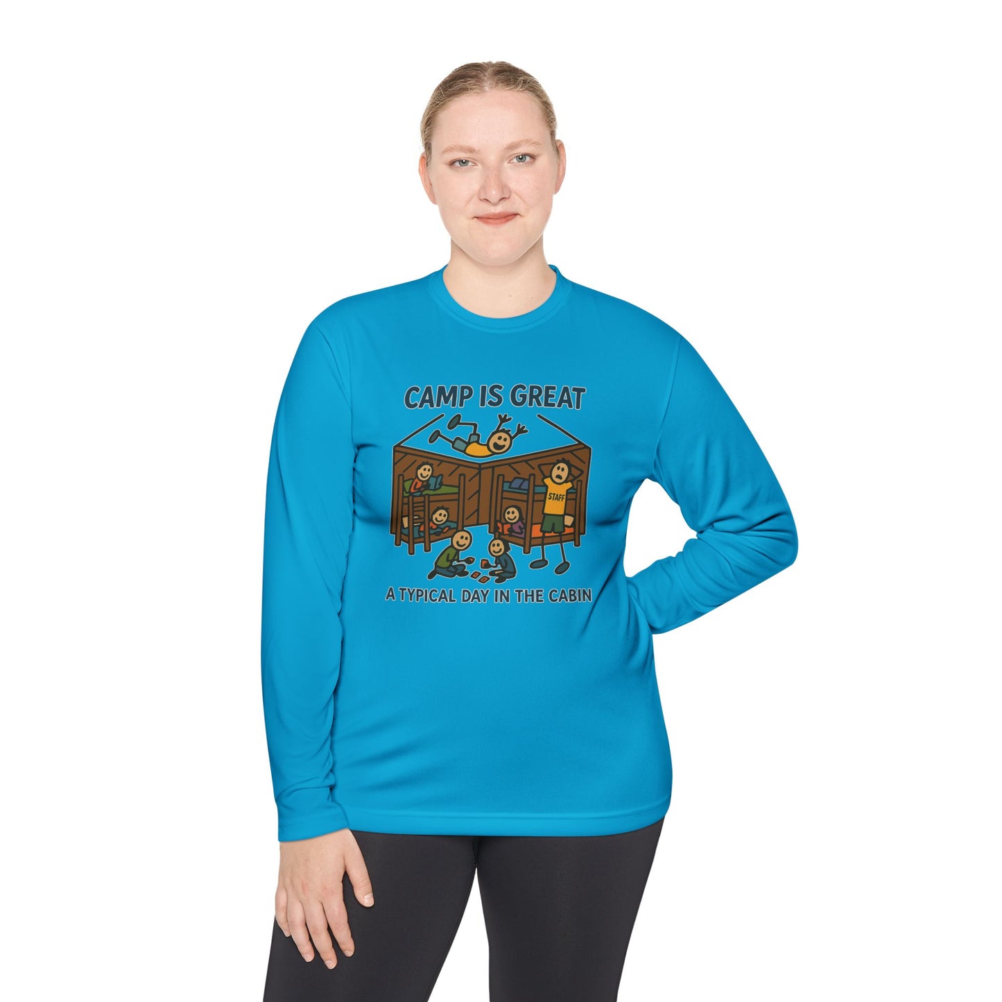 Unisex Lightweight Long Sleeve Tee Typical Day in the Cabin