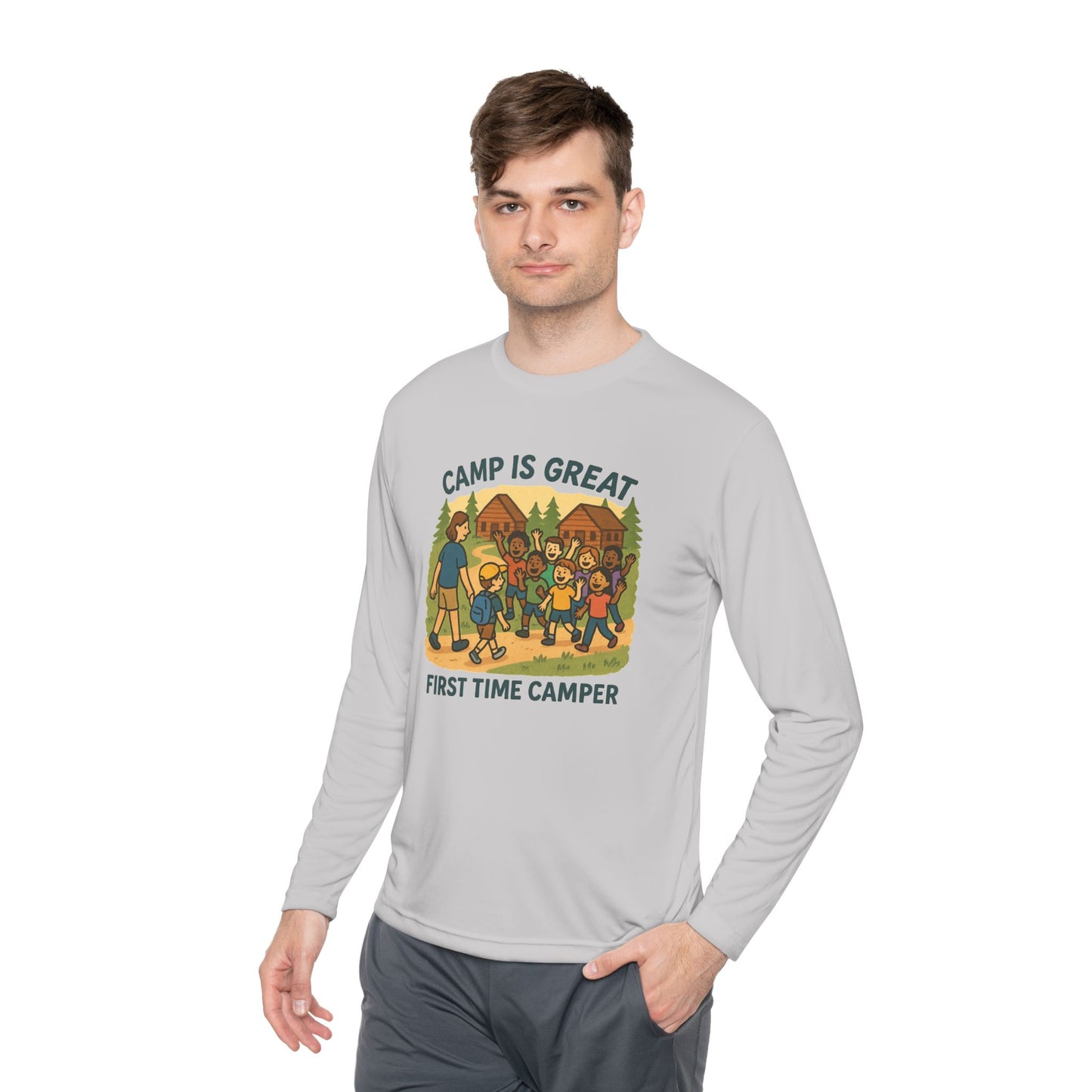 Unisex Lightweight Long Sleeve Tee First Time Camper