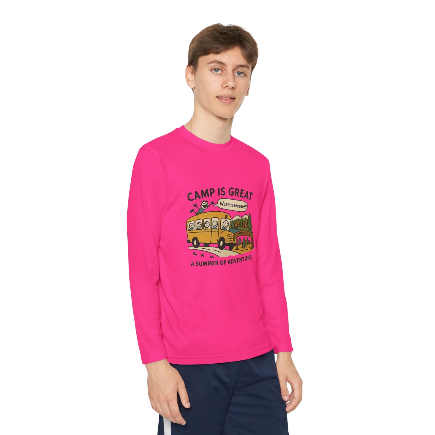Youth Long Sleeve Competitor Tee Bus