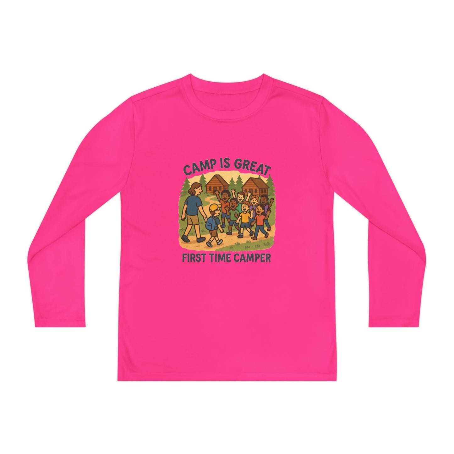 Youth Long Sleeve Competitor Tee First Time Camper