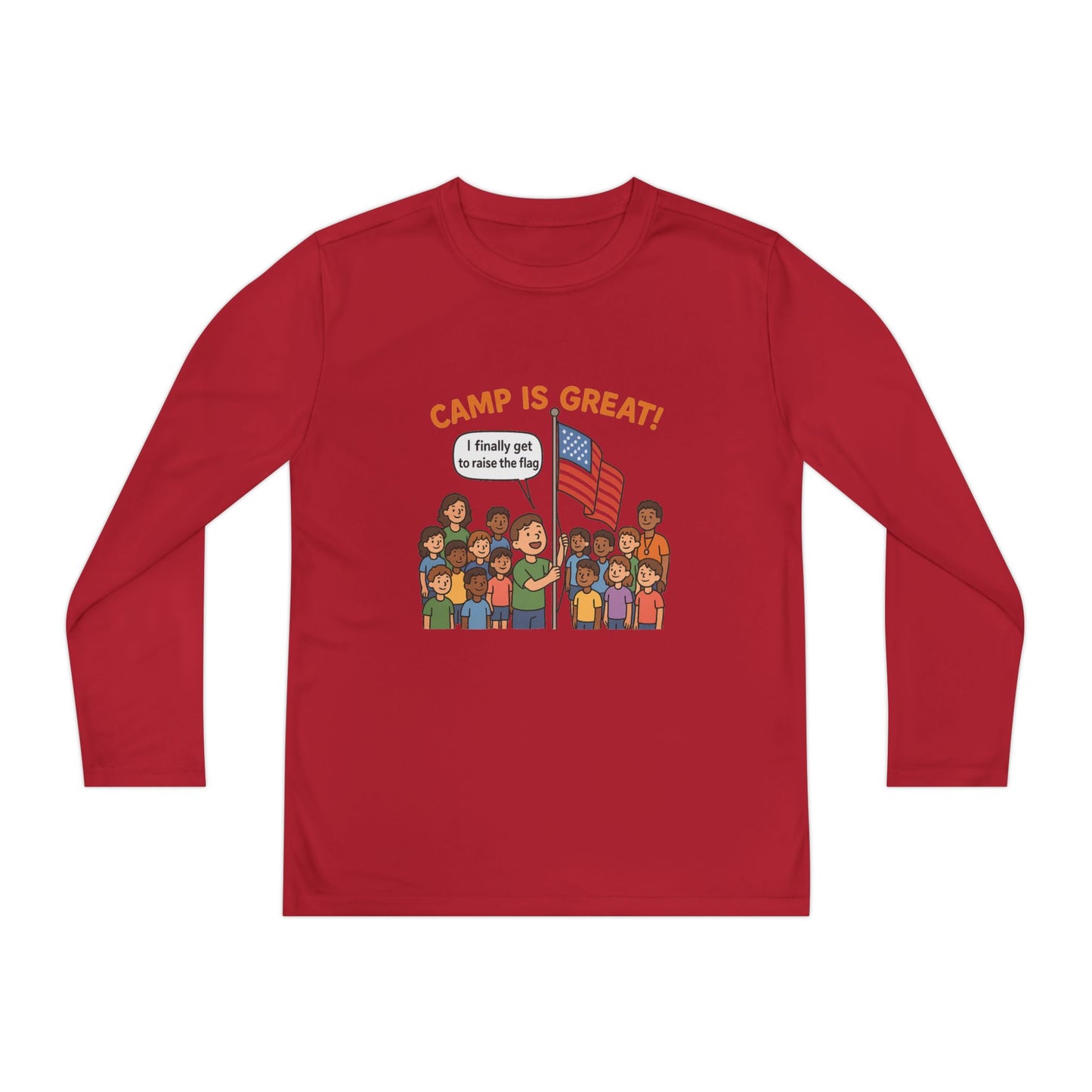 Youth Long Sleeve Competitor Tee Flag
