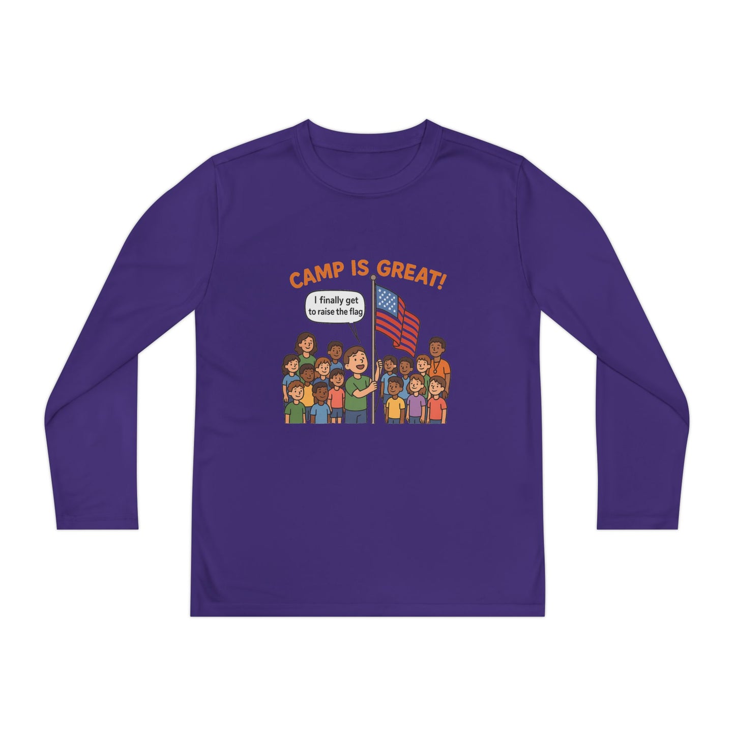 Youth Long Sleeve Competitor Tee Flag