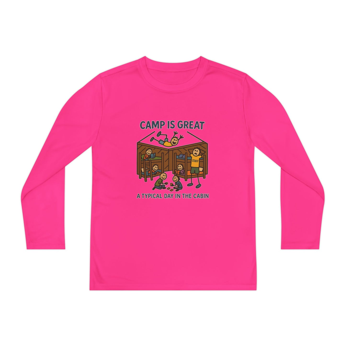 Youth Long Sleeve Competitor Tee Typical Day in the Cabin