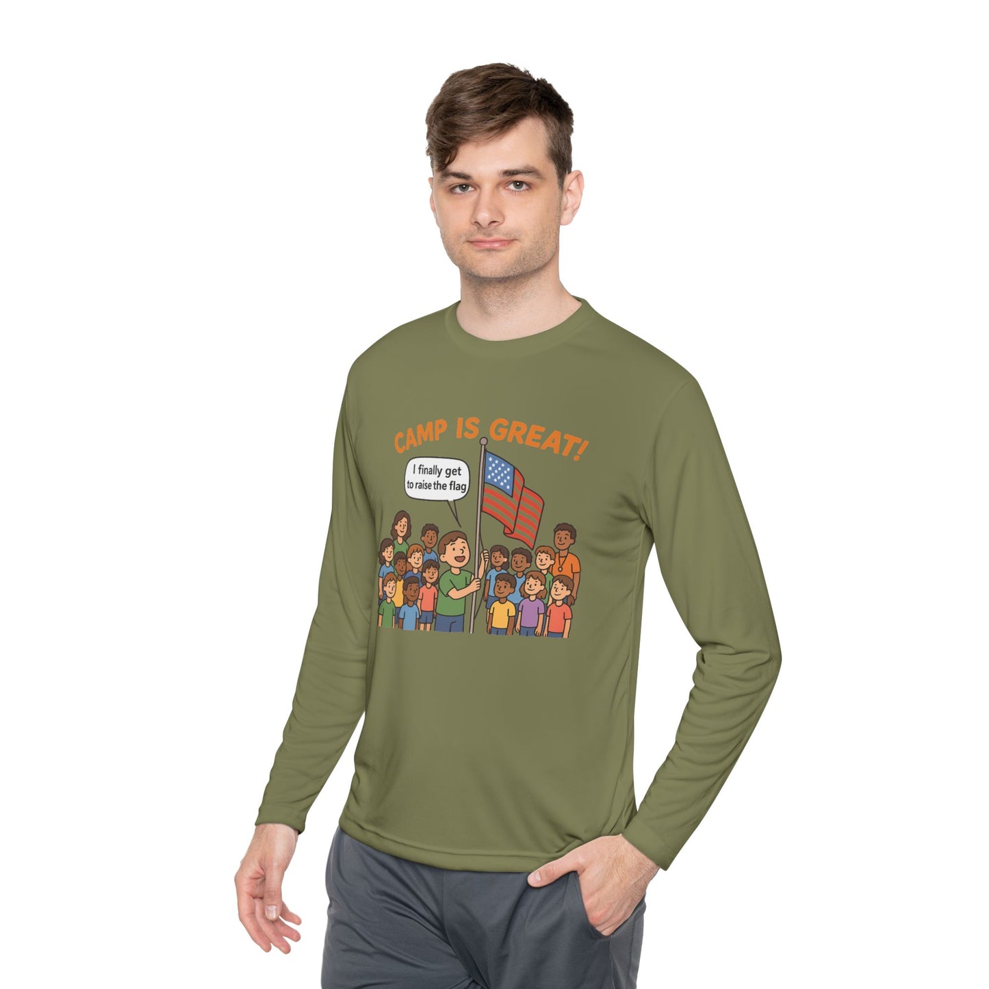 Unisex Lightweight Long Sleeve Tee Flag