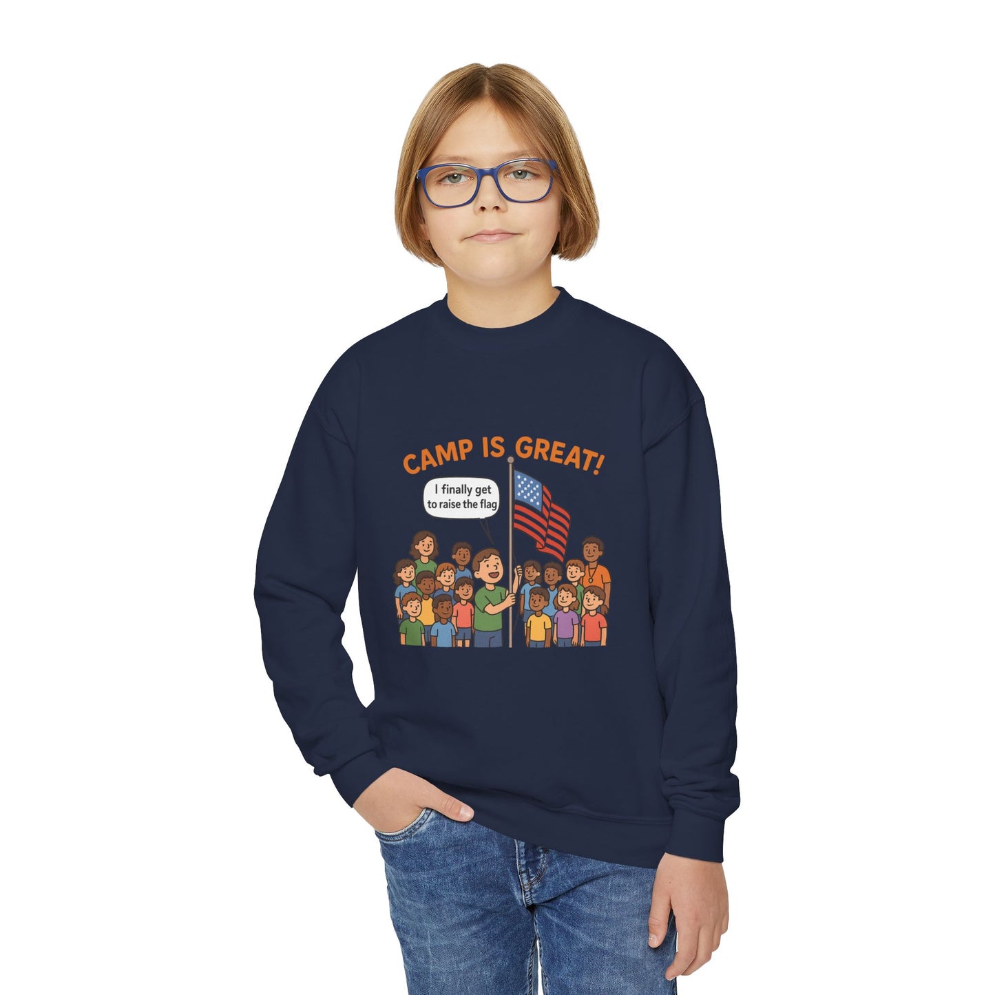 Youth Crewneck Sweatshirt Flag