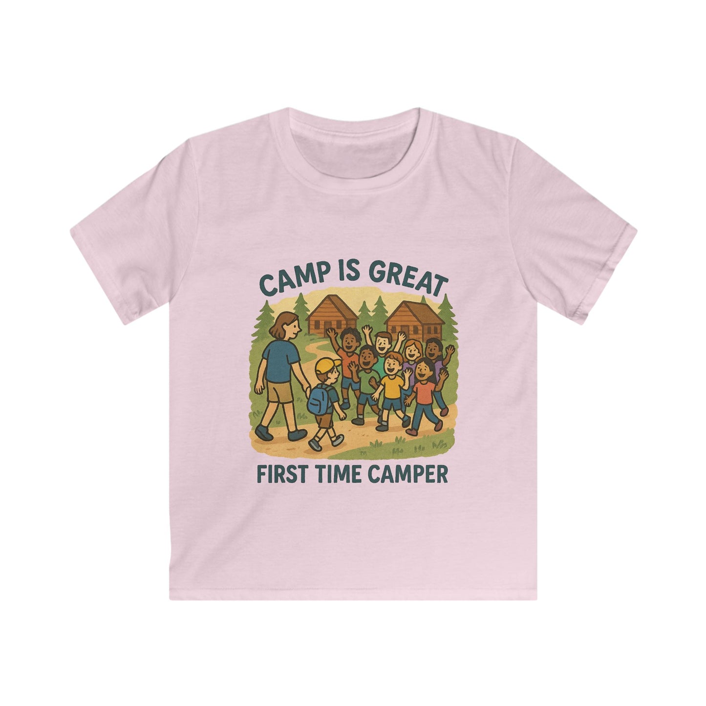Kids Softstyle Tee First Time Camper