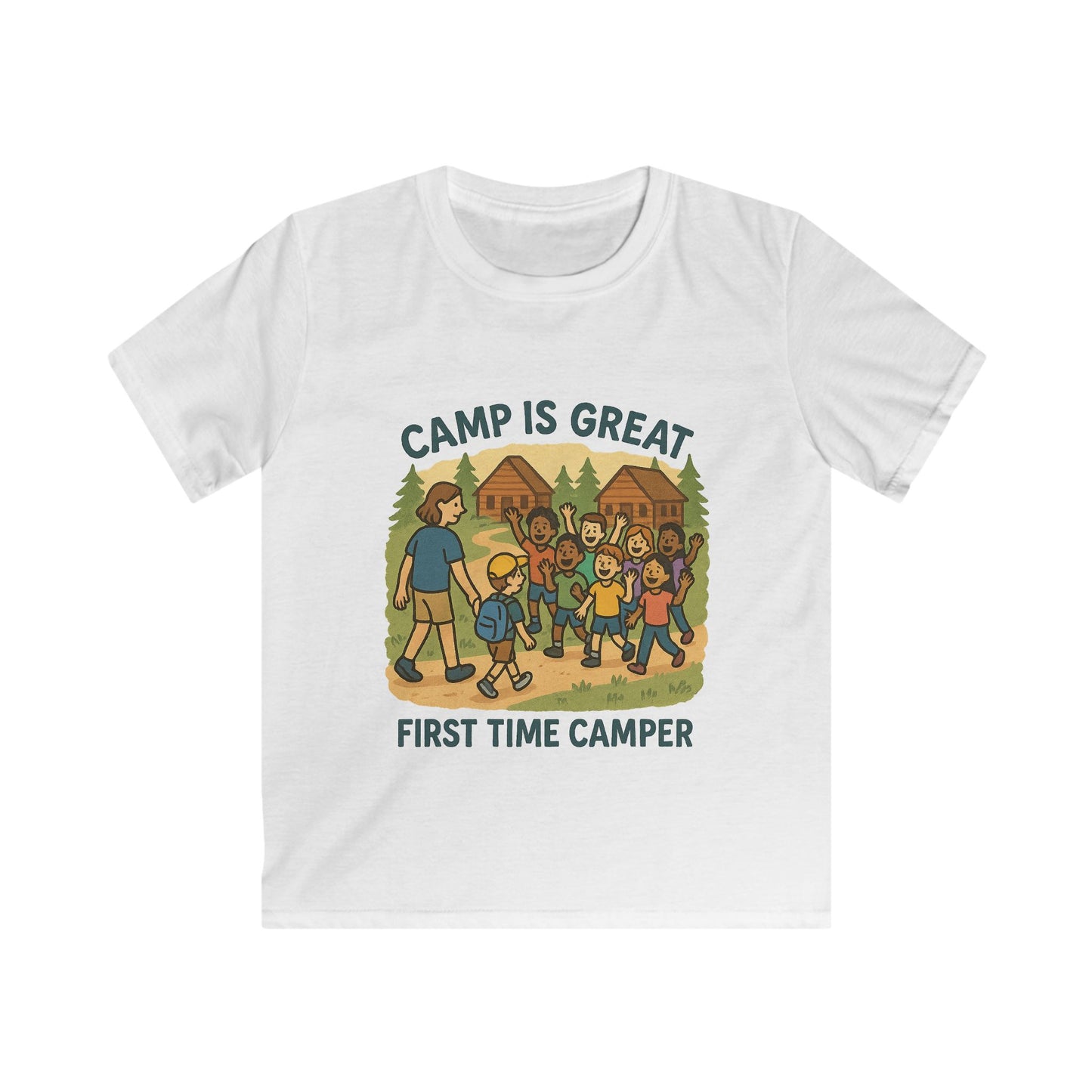 Kids Softstyle Tee First Time Camper