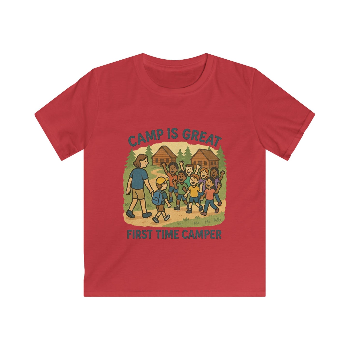 Kids Softstyle Tee First Time Camper