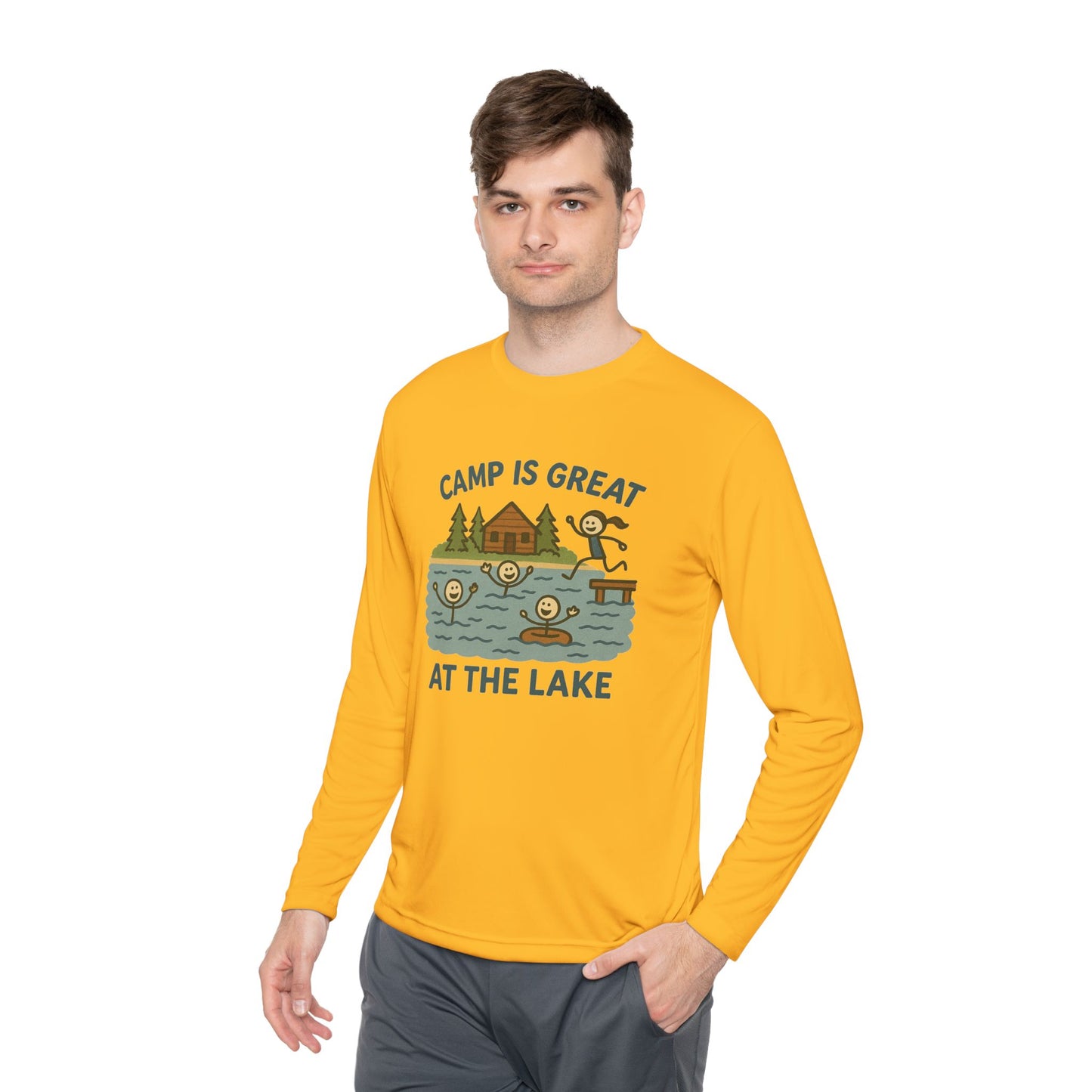 Unisex Lightweight Long Sleeve Tee Lake