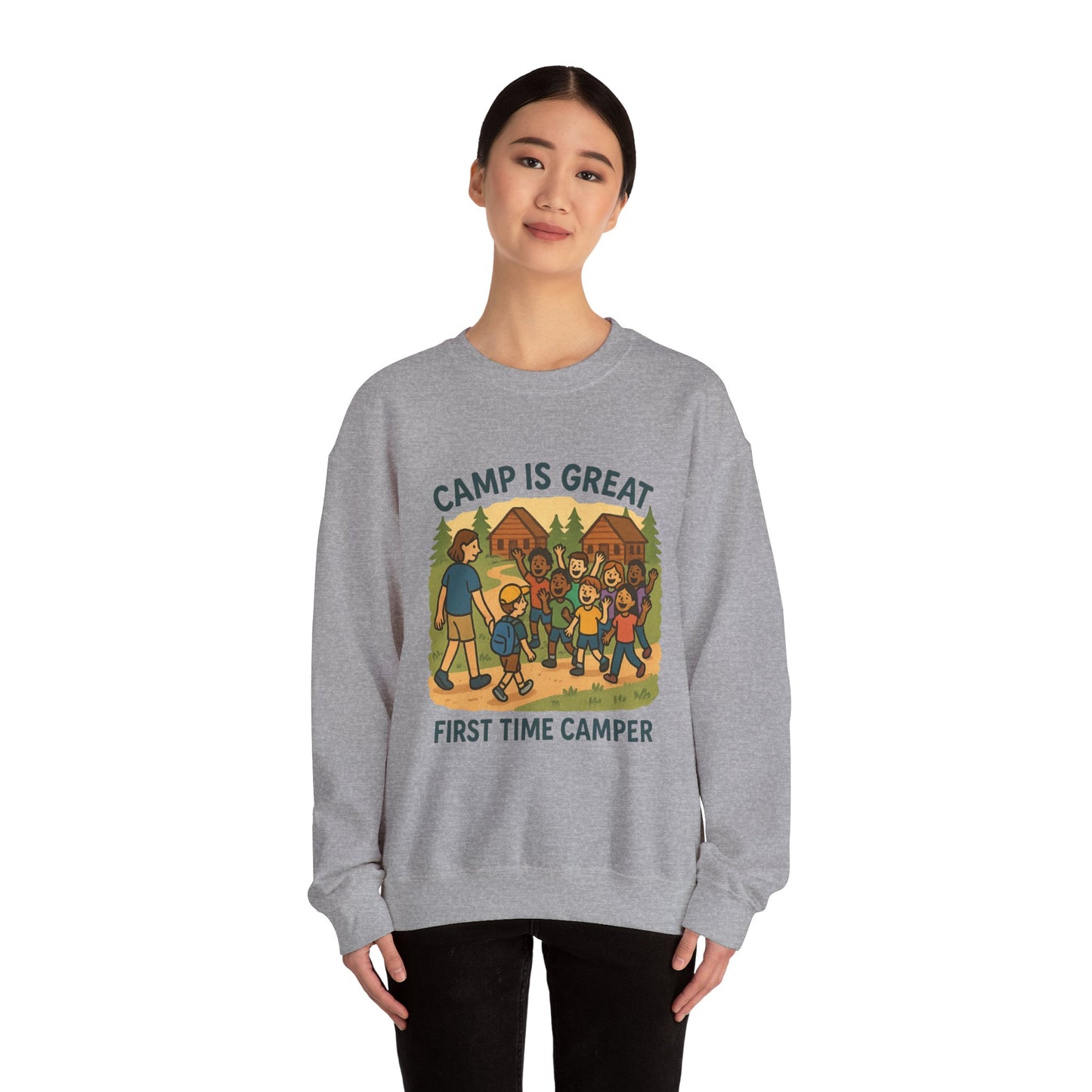 Unisex Heavy Blend™ Crewneck Sweatshirt First Time Camper