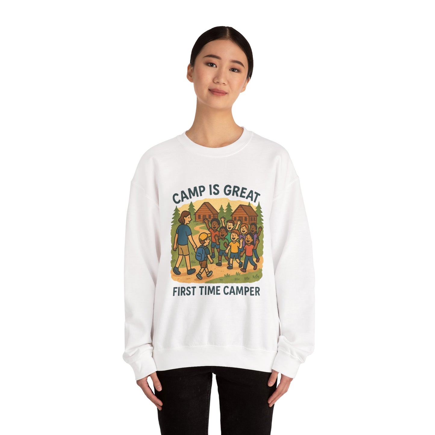 Unisex Heavy Blend™ Crewneck Sweatshirt First Time Camper