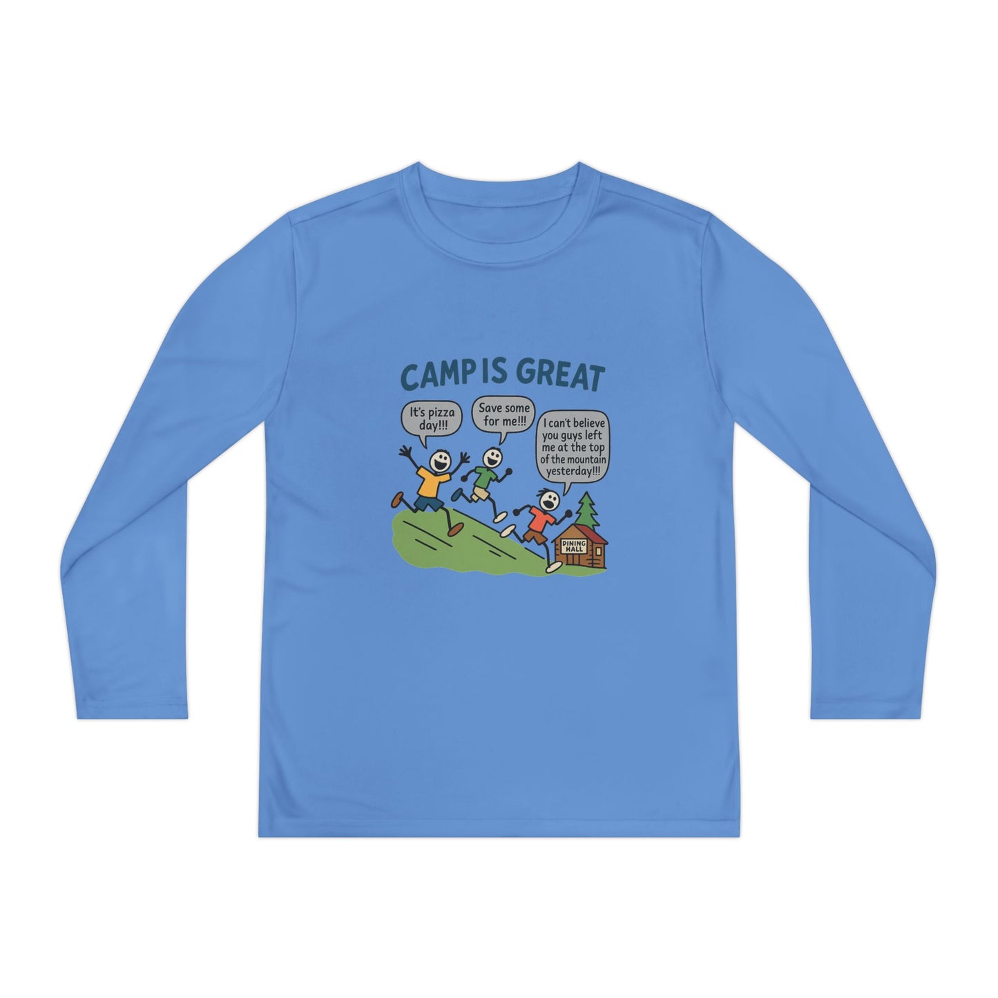 Youth Long Sleeve Competitor Tee Pizza Day