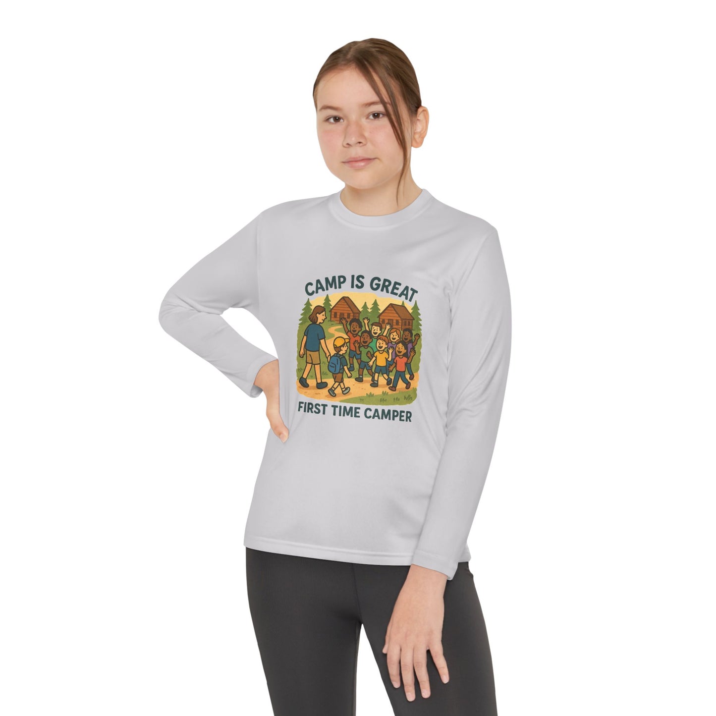 Youth Long Sleeve Competitor Tee First Time Camper