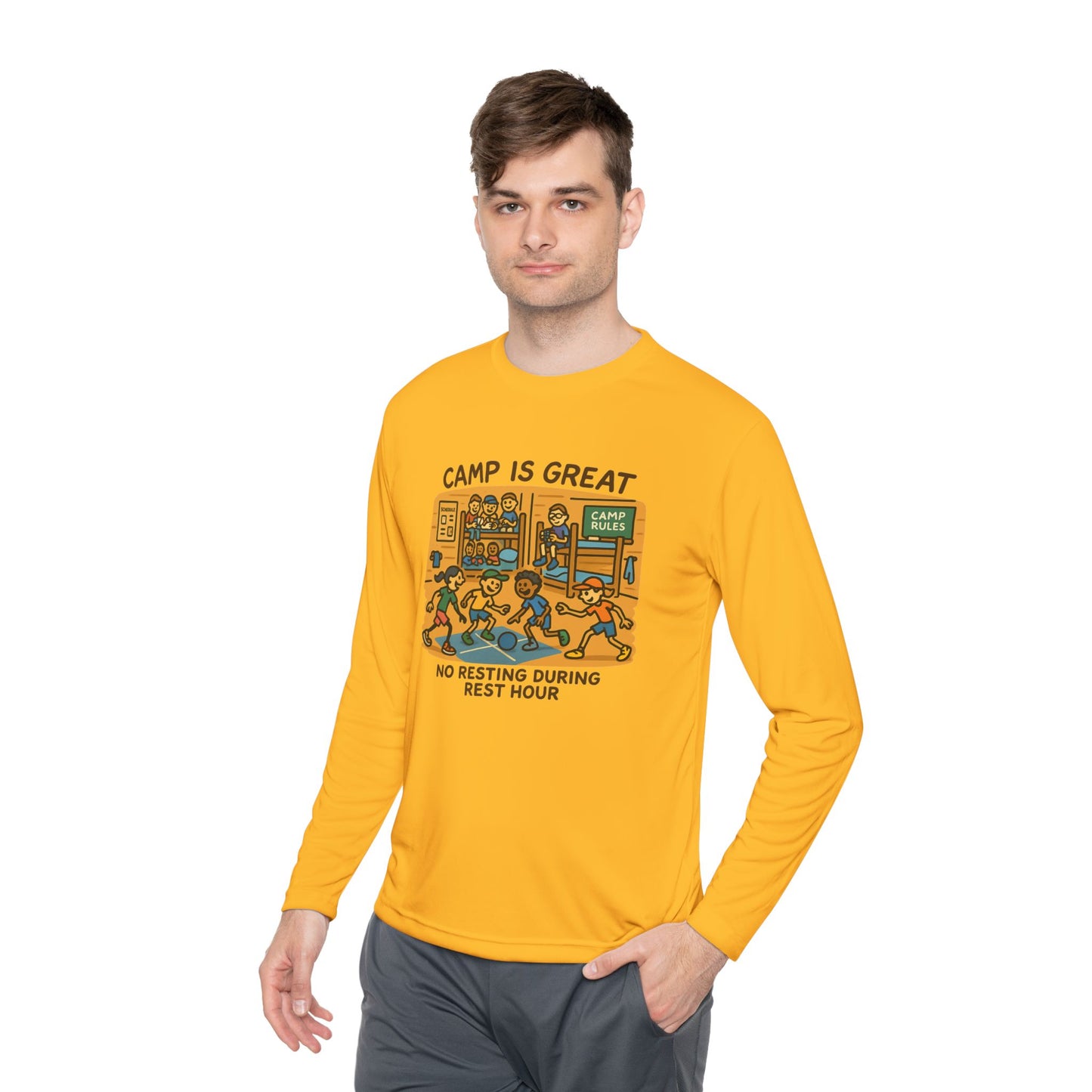 Unisex Lightweight Long Sleeve Tee Rest Hour