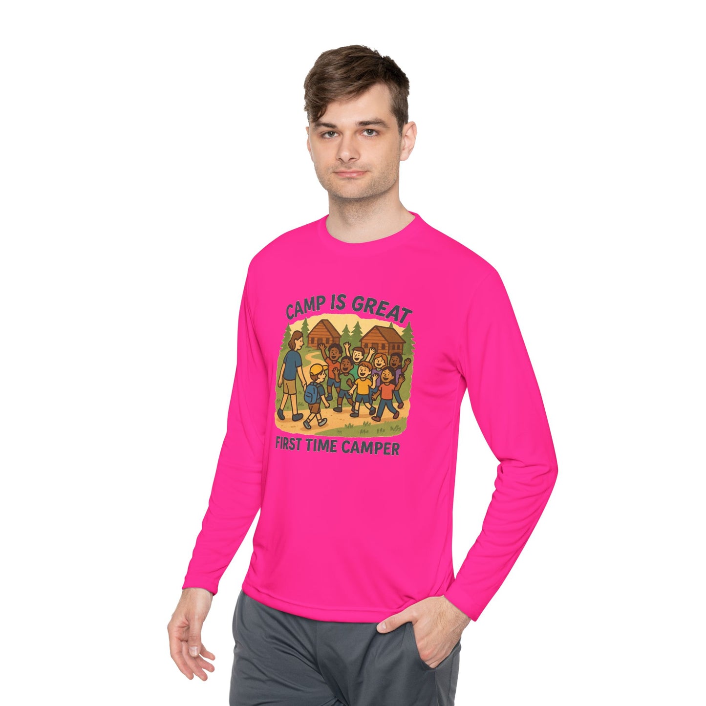 Unisex Lightweight Long Sleeve Tee First Time Camper