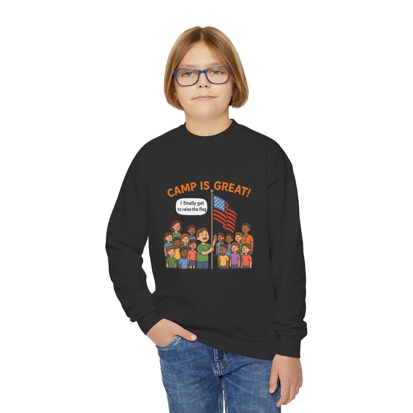 Youth Crewneck Sweatshirt Flag