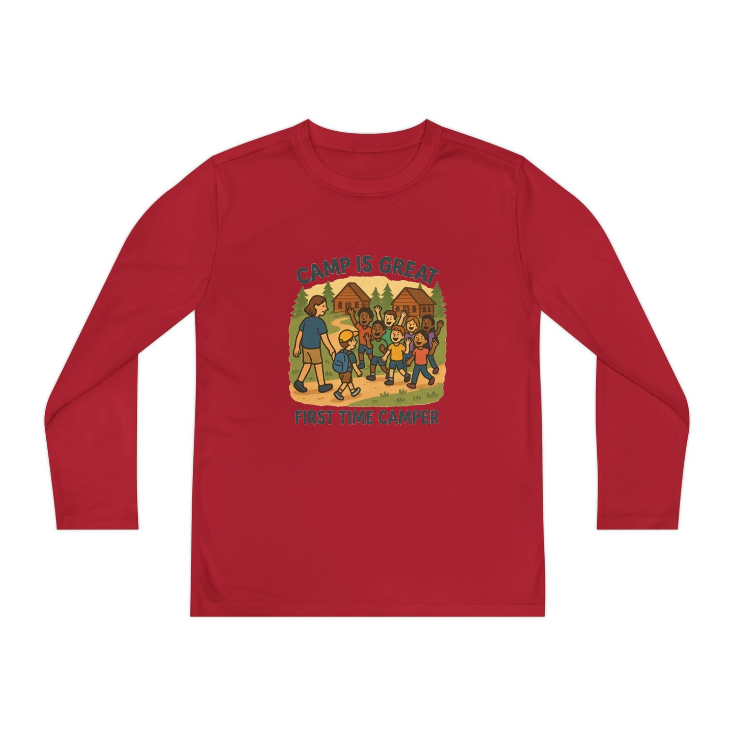 Youth Long Sleeve Competitor Tee First Time Camper