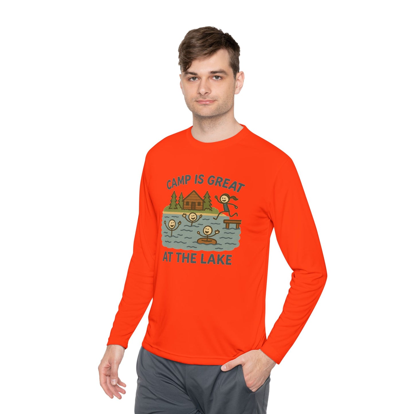 Unisex Lightweight Long Sleeve Tee Lake