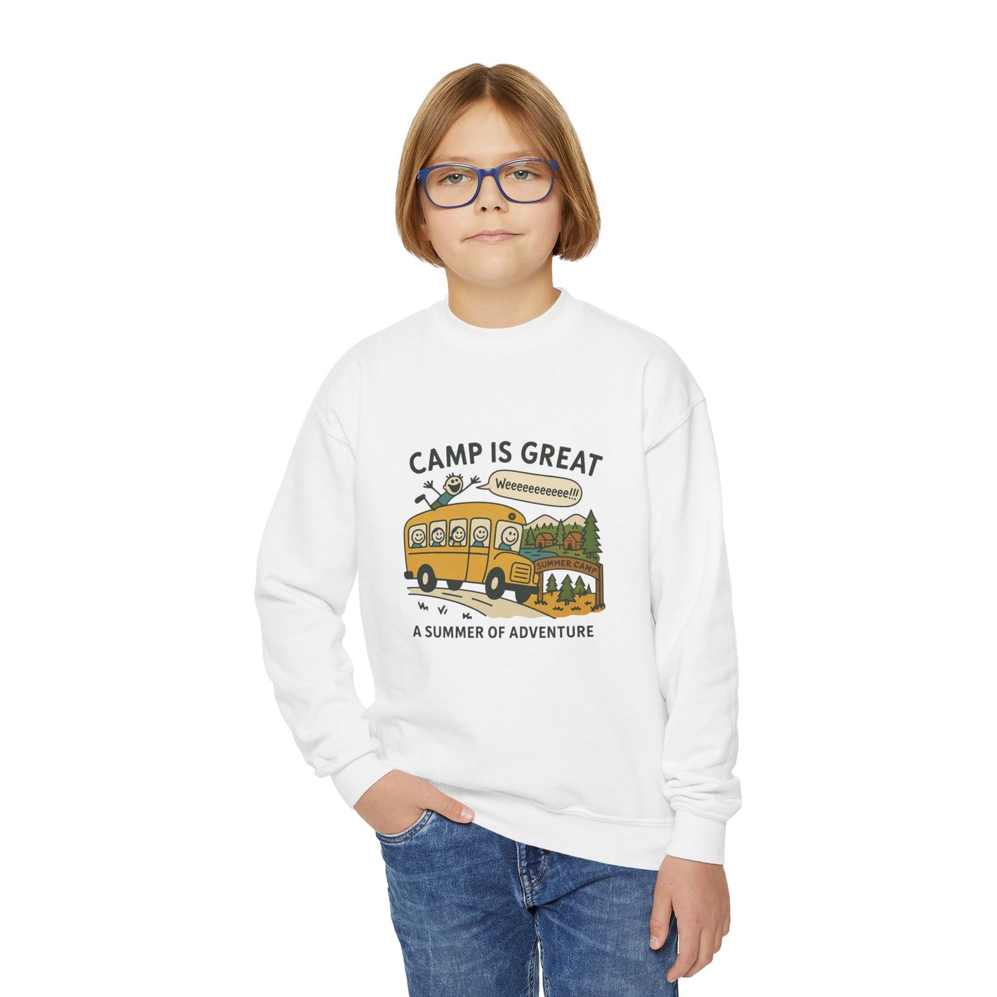 Youth Crewneck Sweatshirt Bus