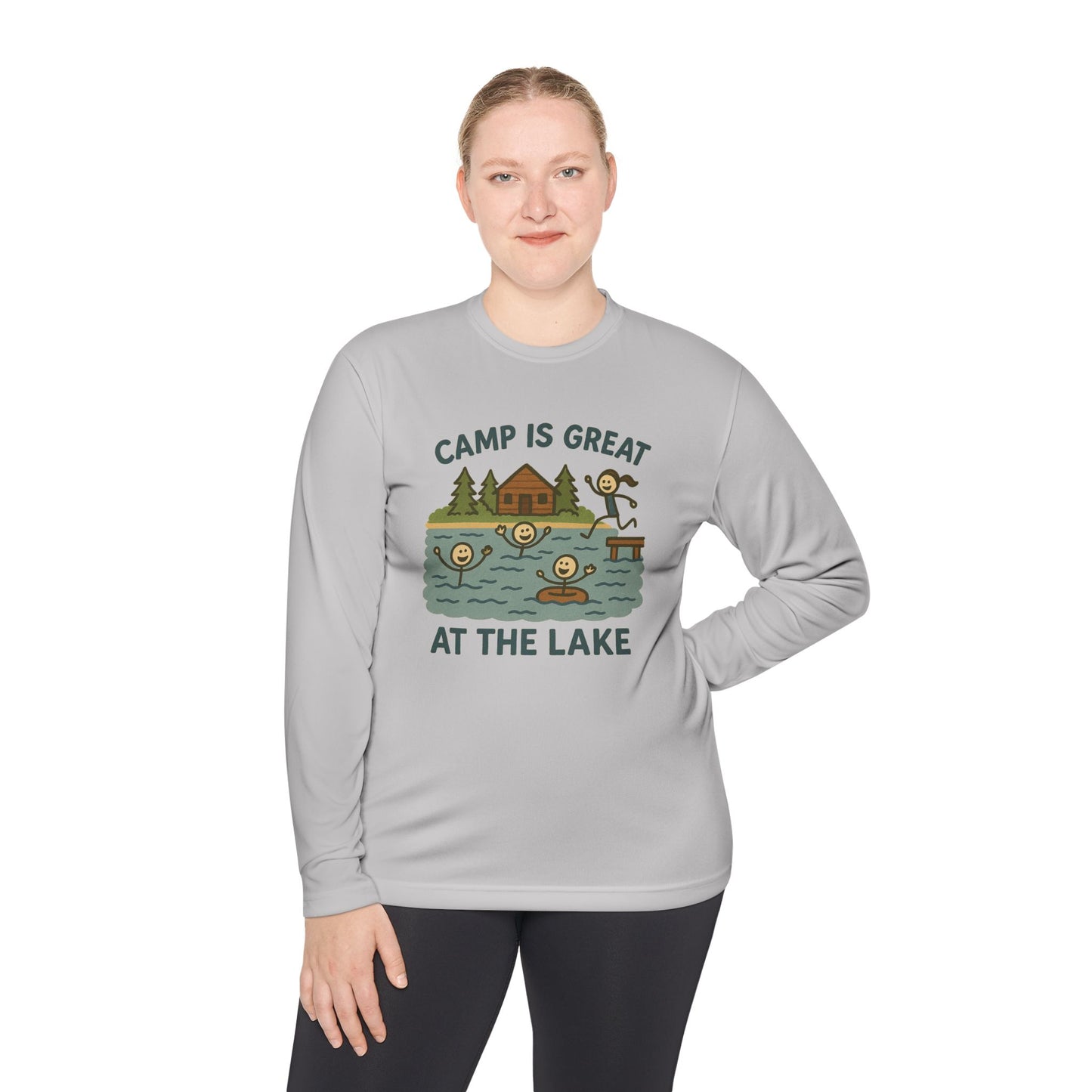 Unisex Lightweight Long Sleeve Tee Lake