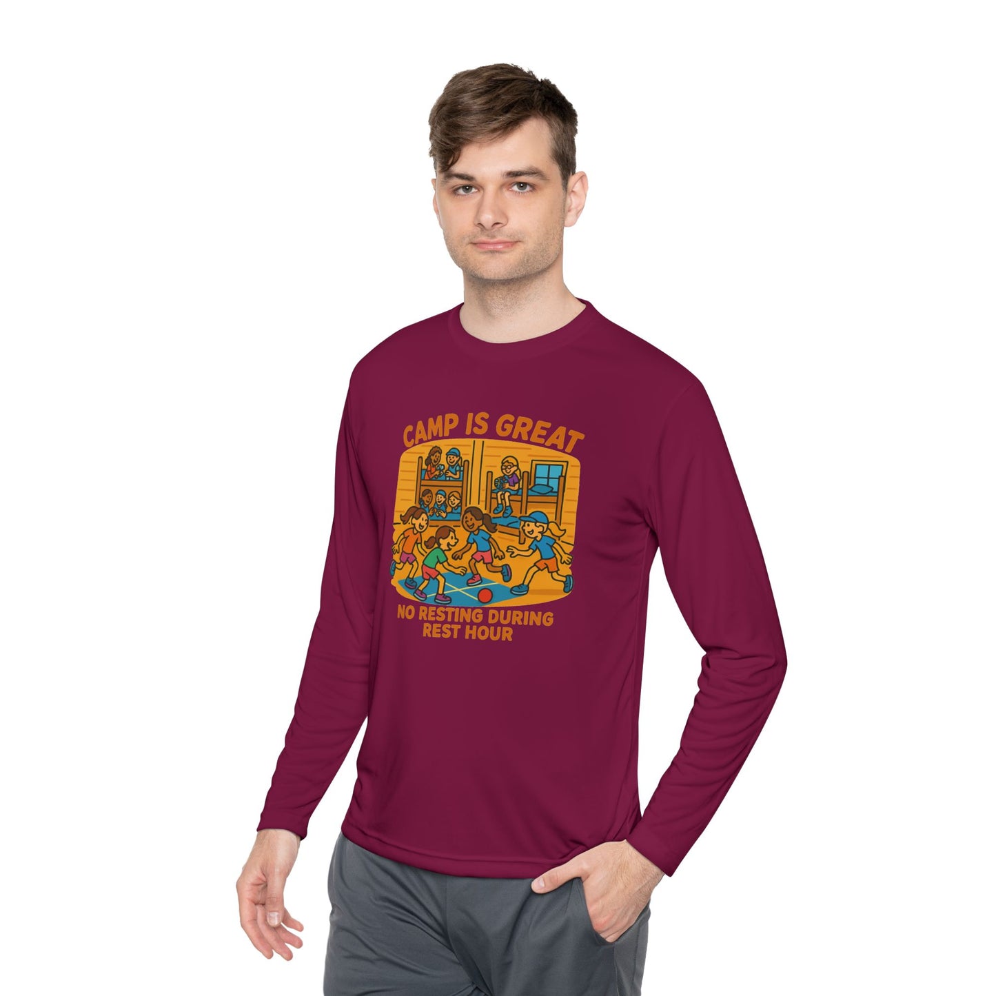Unisex Lightweight Long Sleeve Tee Rest Hour