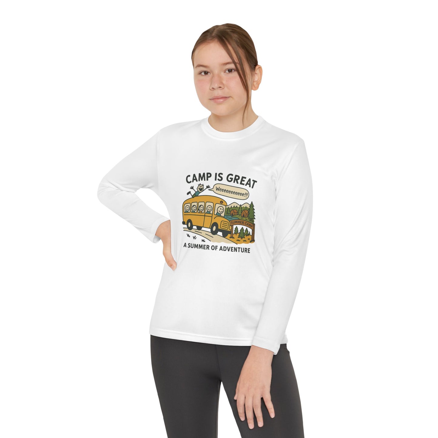 Youth Long Sleeve Competitor Tee Bus