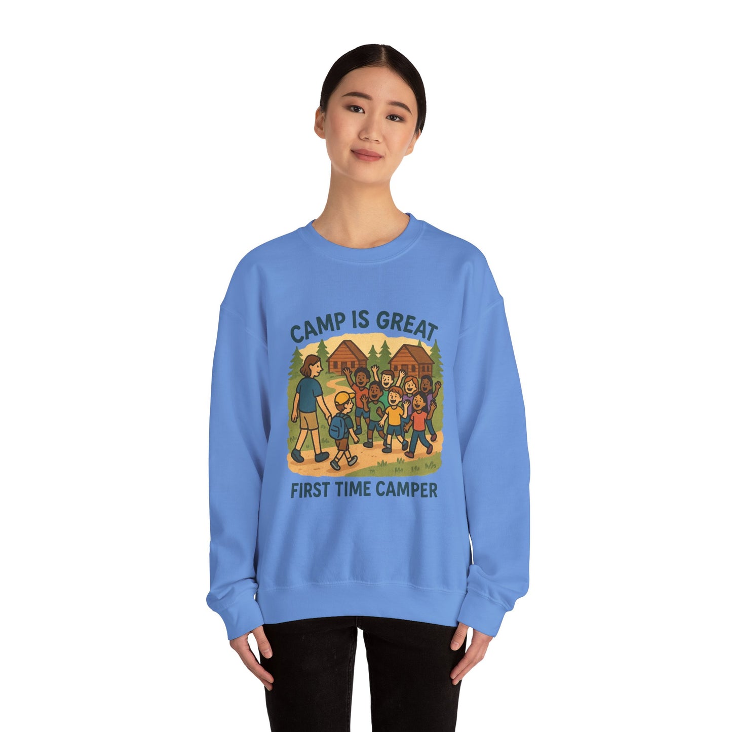 Unisex Heavy Blend™ Crewneck Sweatshirt First Time Camper