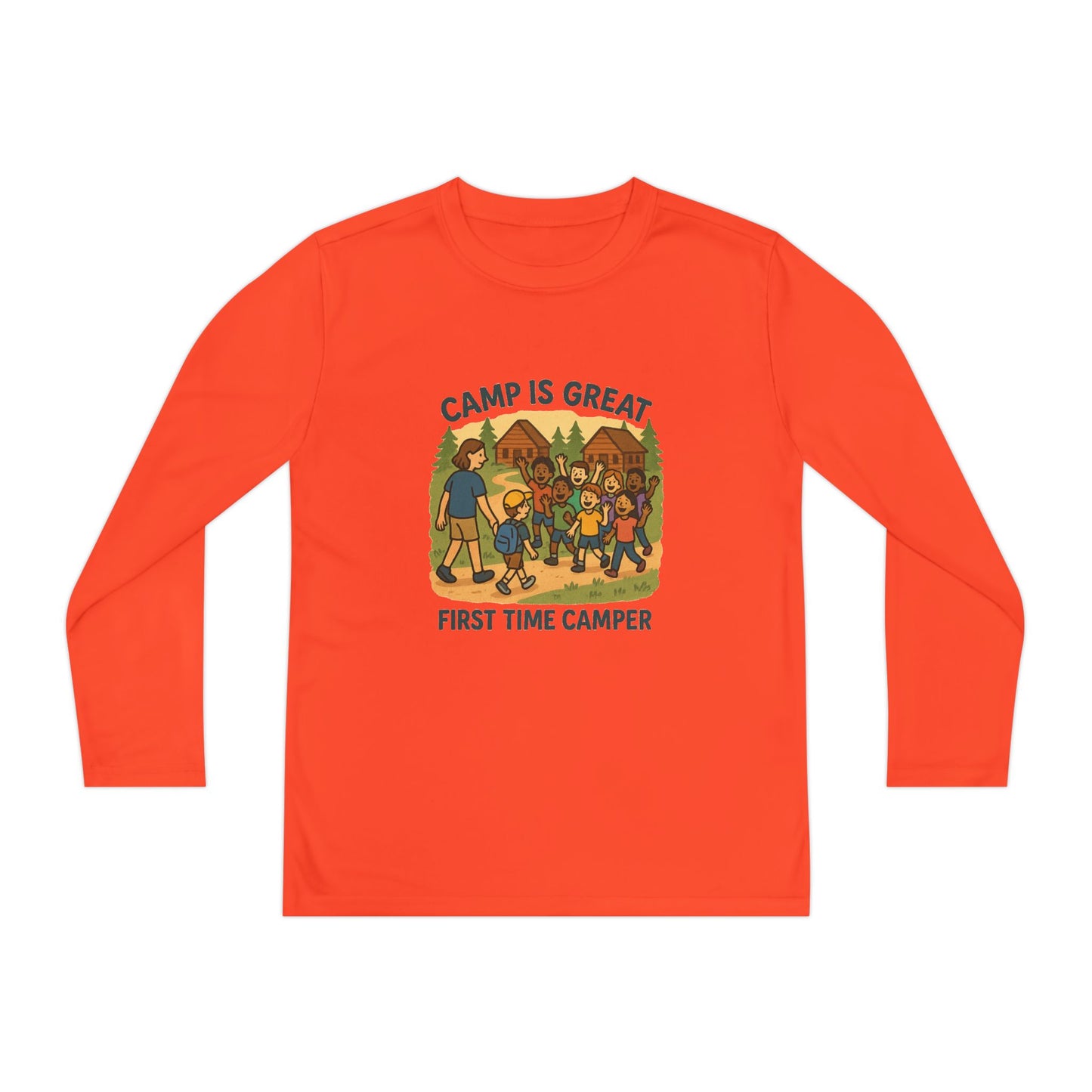 Youth Long Sleeve Competitor Tee First Time Camper