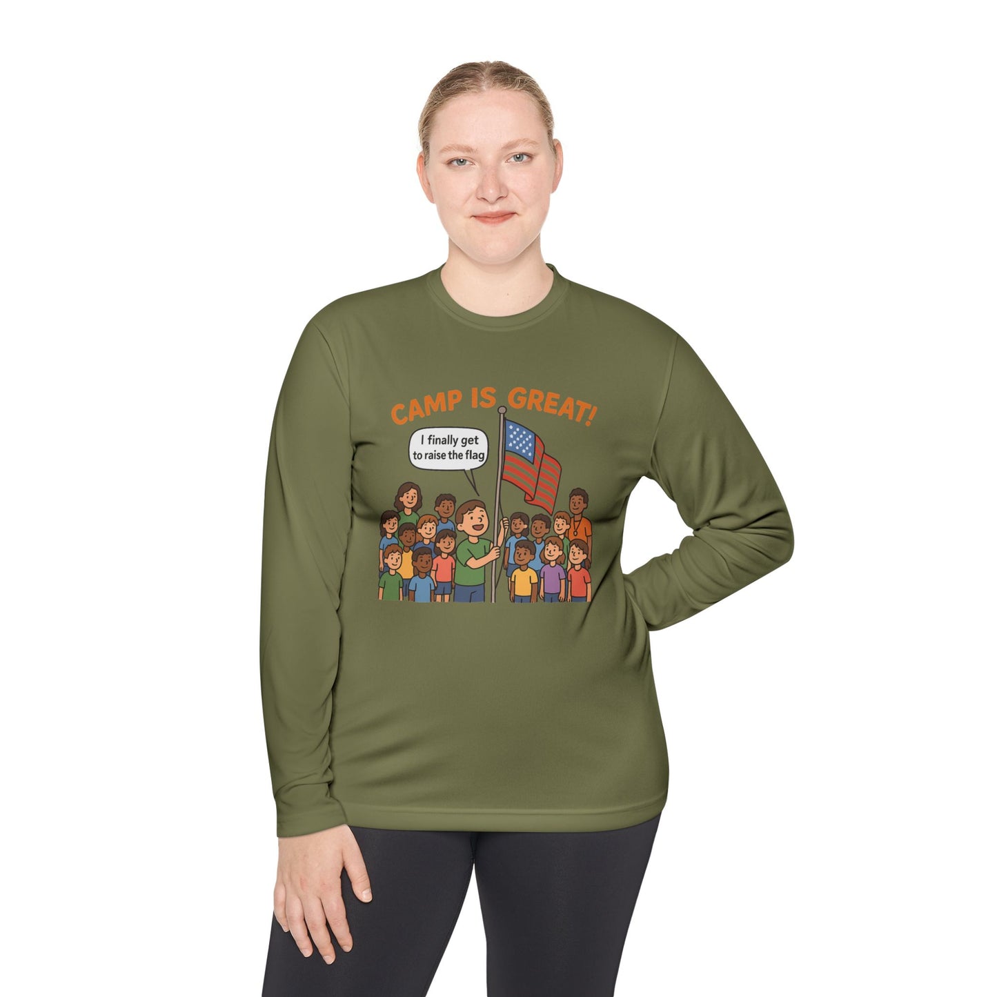 Unisex Lightweight Long Sleeve Tee Flag