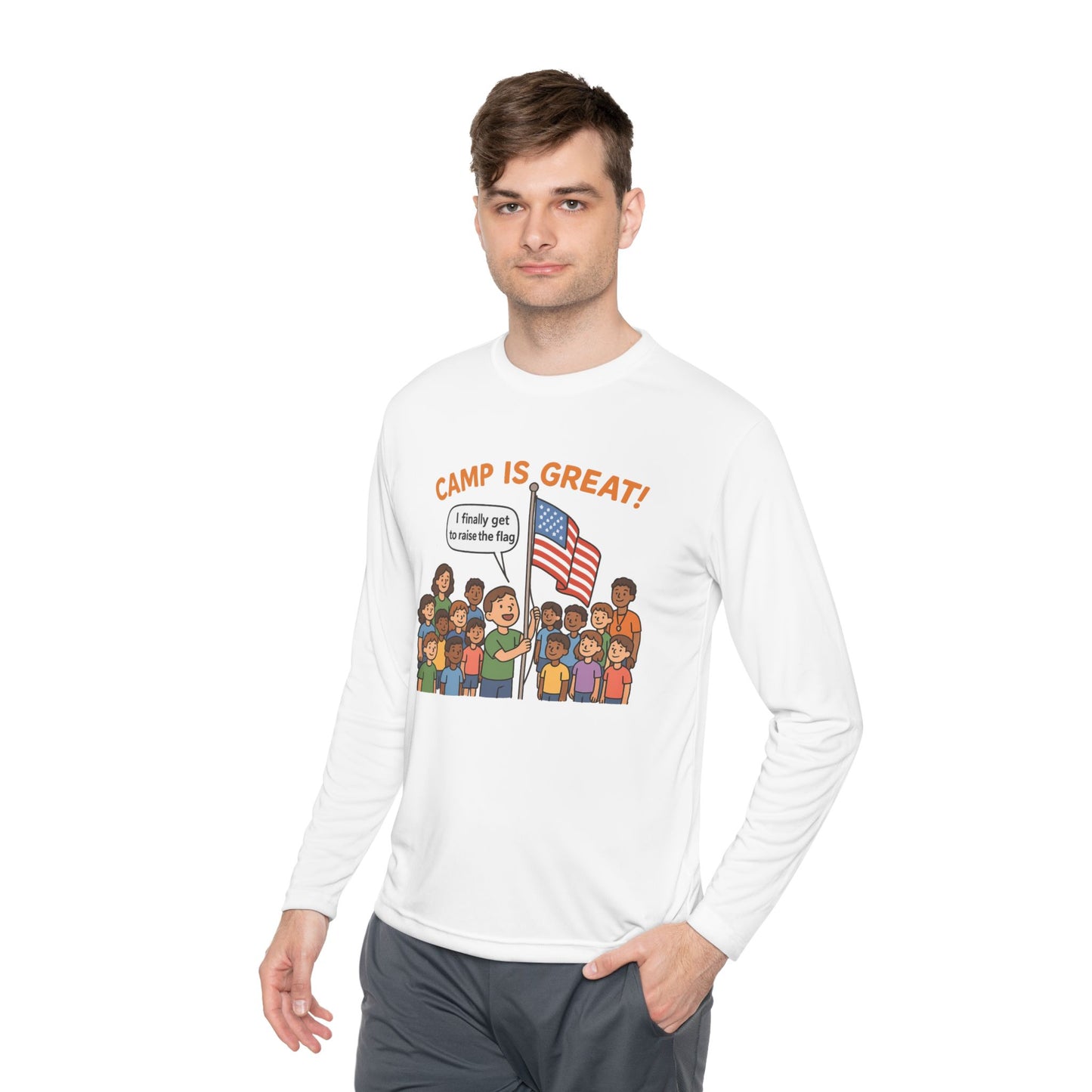 Unisex Lightweight Long Sleeve Tee Flag