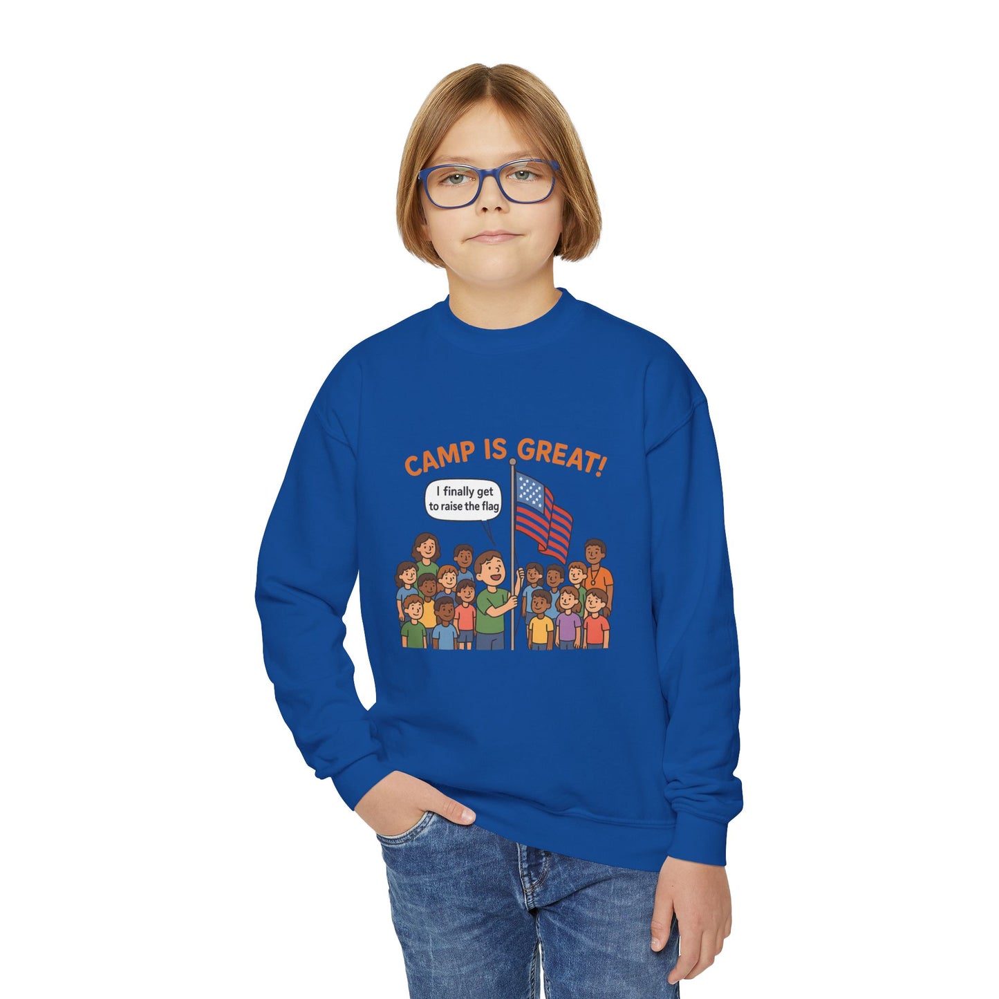 Youth Crewneck Sweatshirt Flag