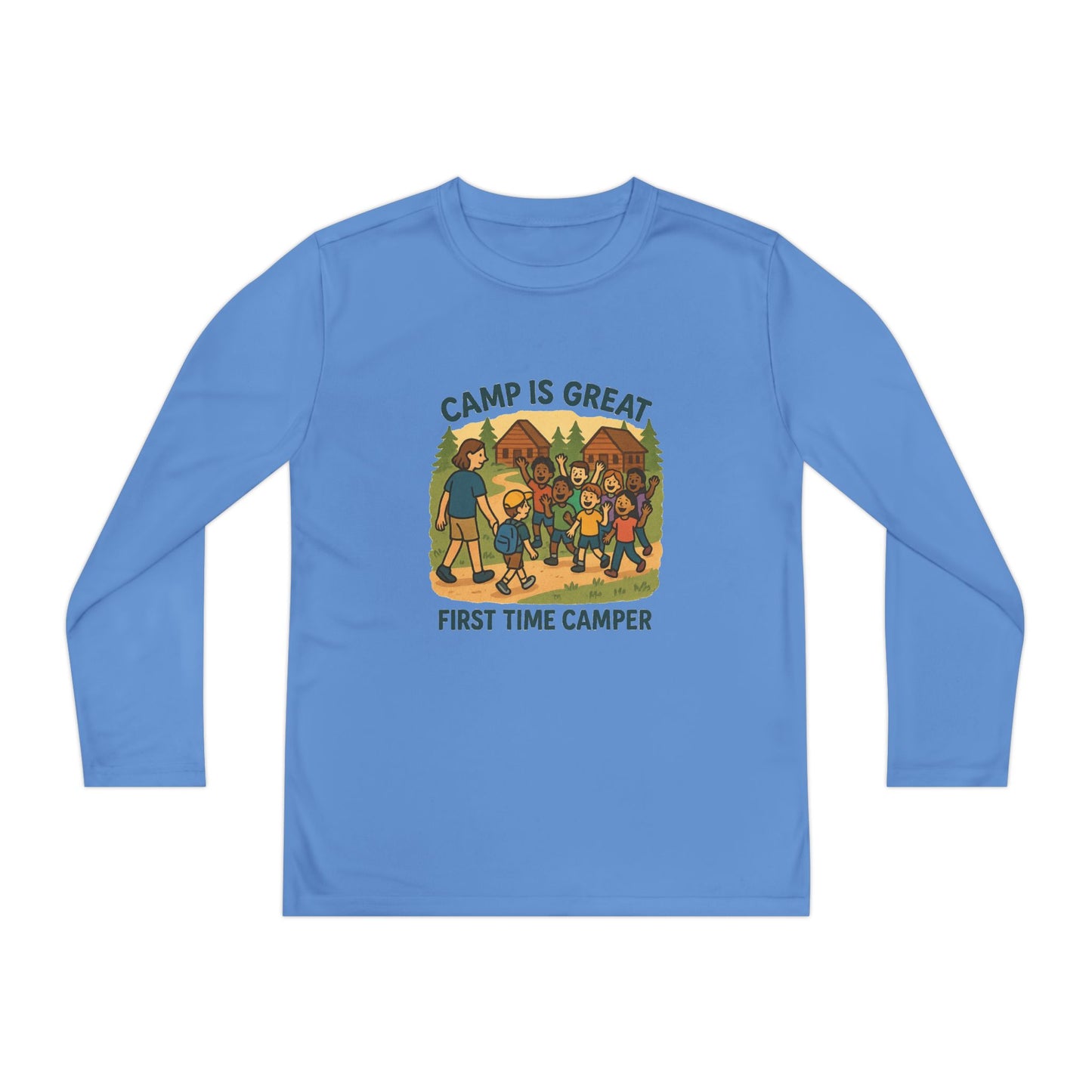 Youth Long Sleeve Competitor Tee First Time Camper
