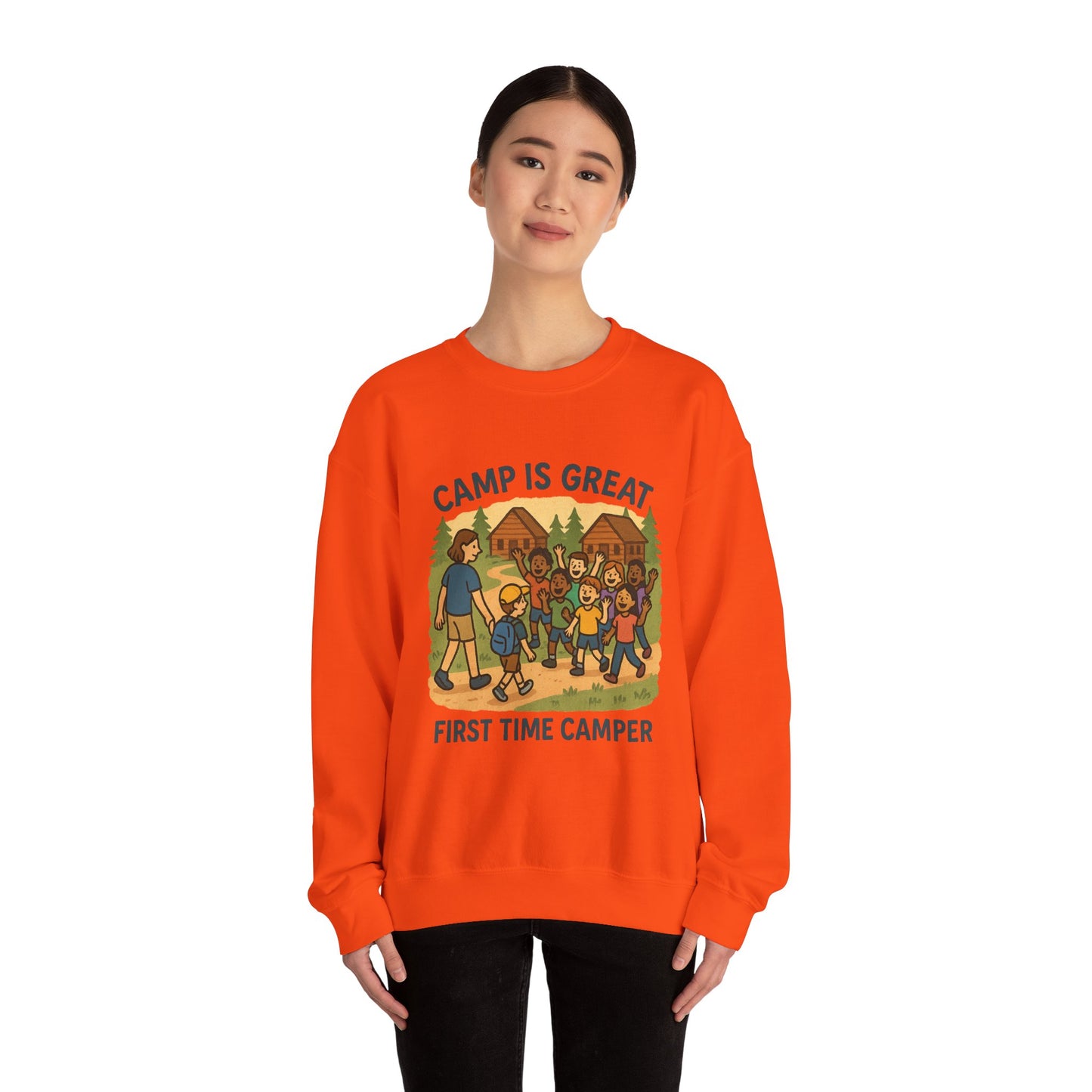 Unisex Heavy Blend™ Crewneck Sweatshirt First Time Camper