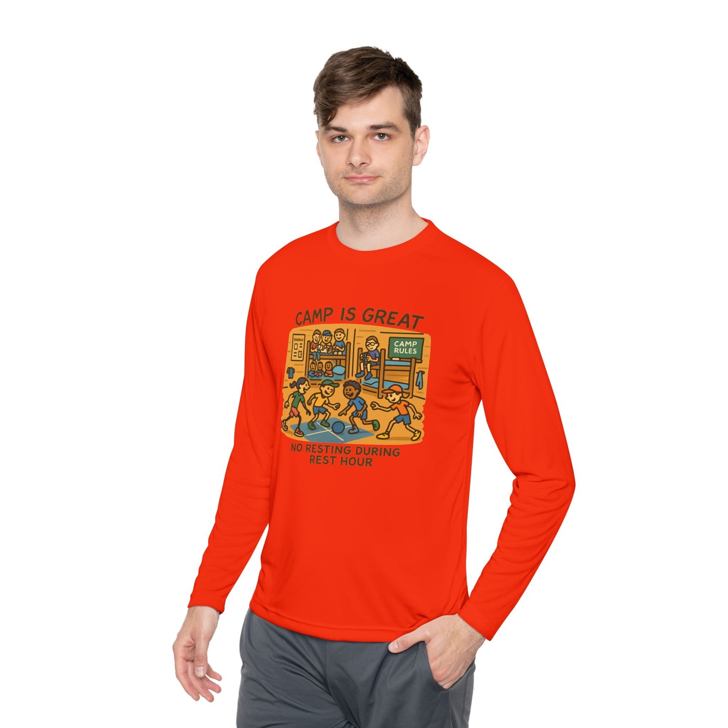 Unisex Lightweight Long Sleeve Tee Rest Hour