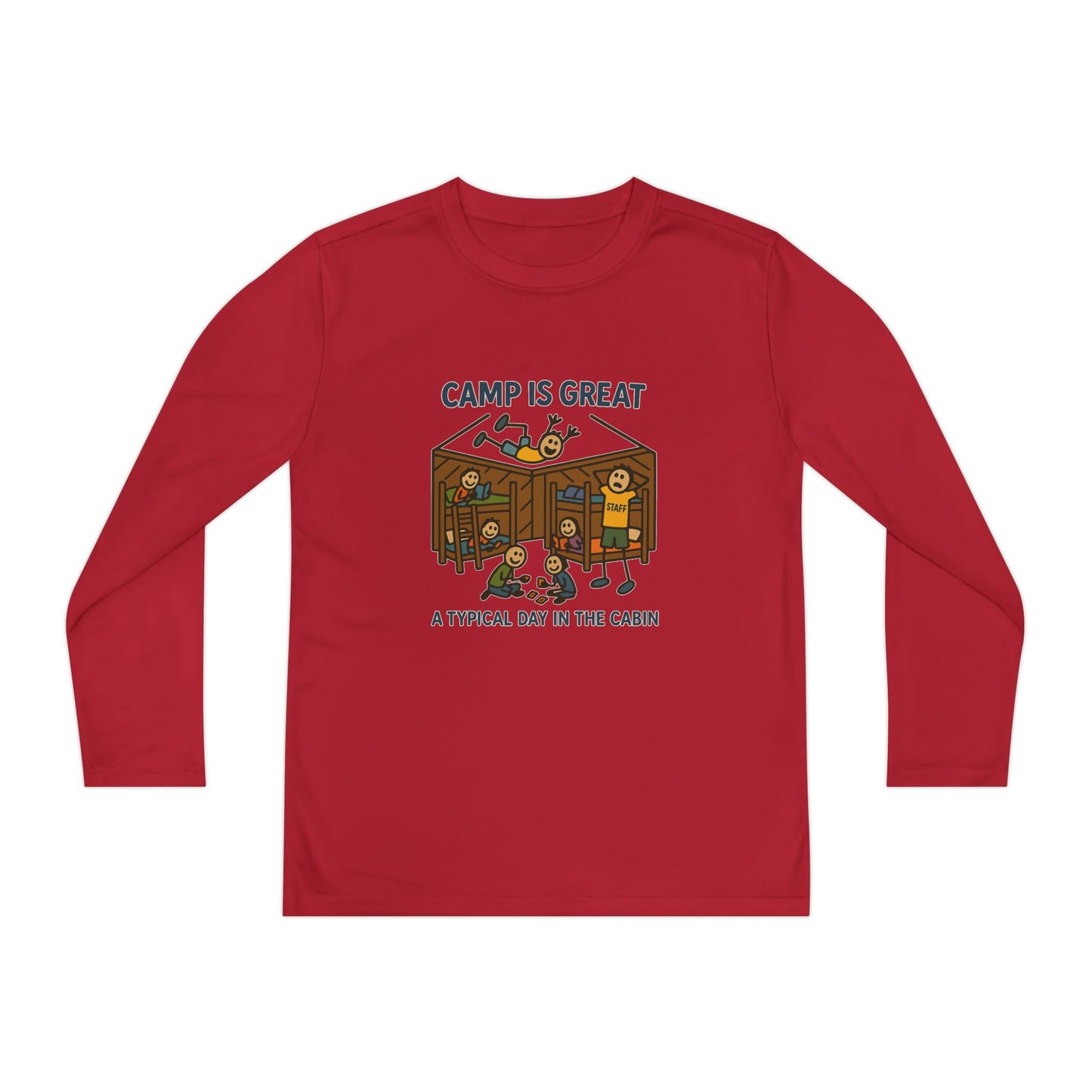 Youth Long Sleeve Competitor Tee Typical Day in the Cabin
