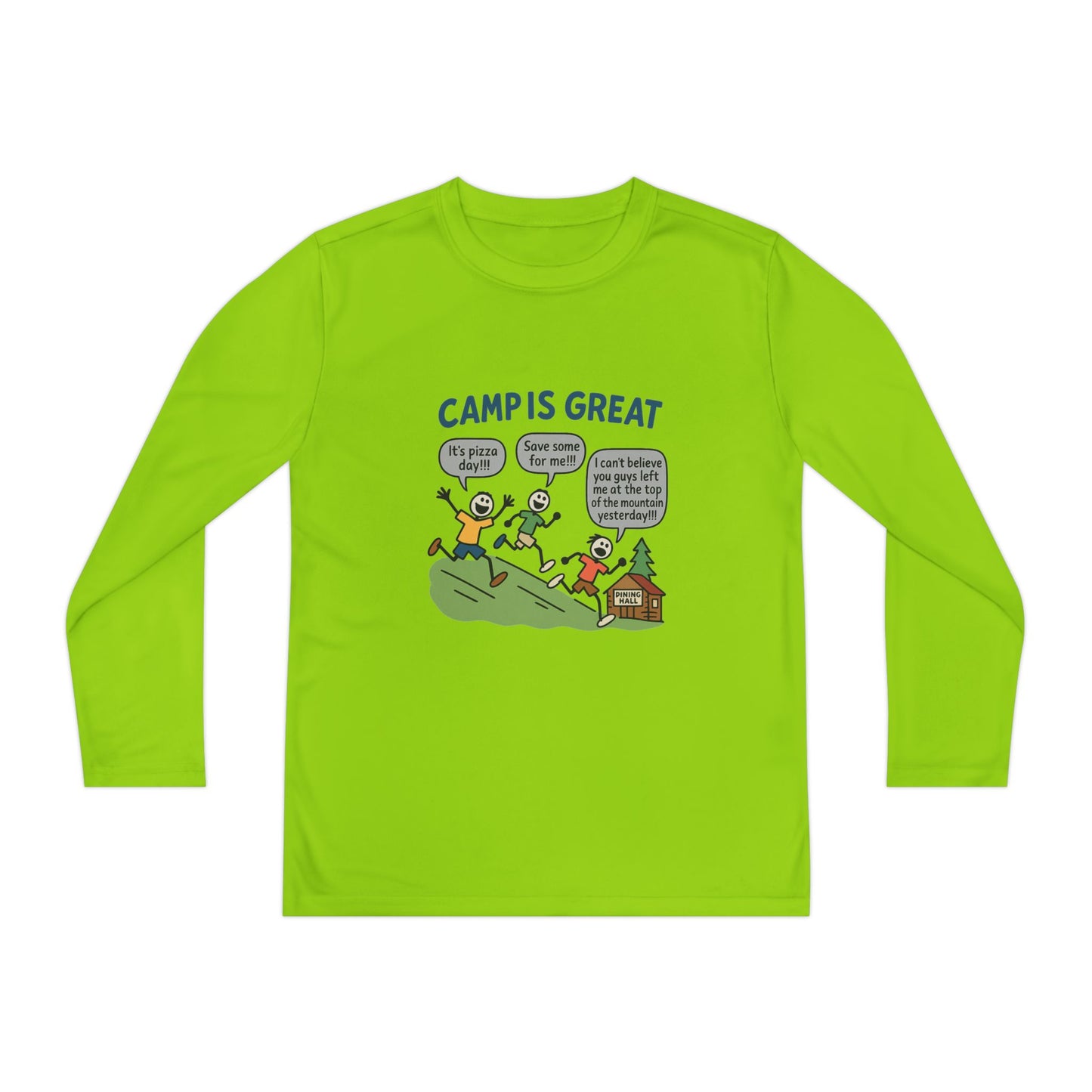 Youth Long Sleeve Competitor Tee Pizza Day
