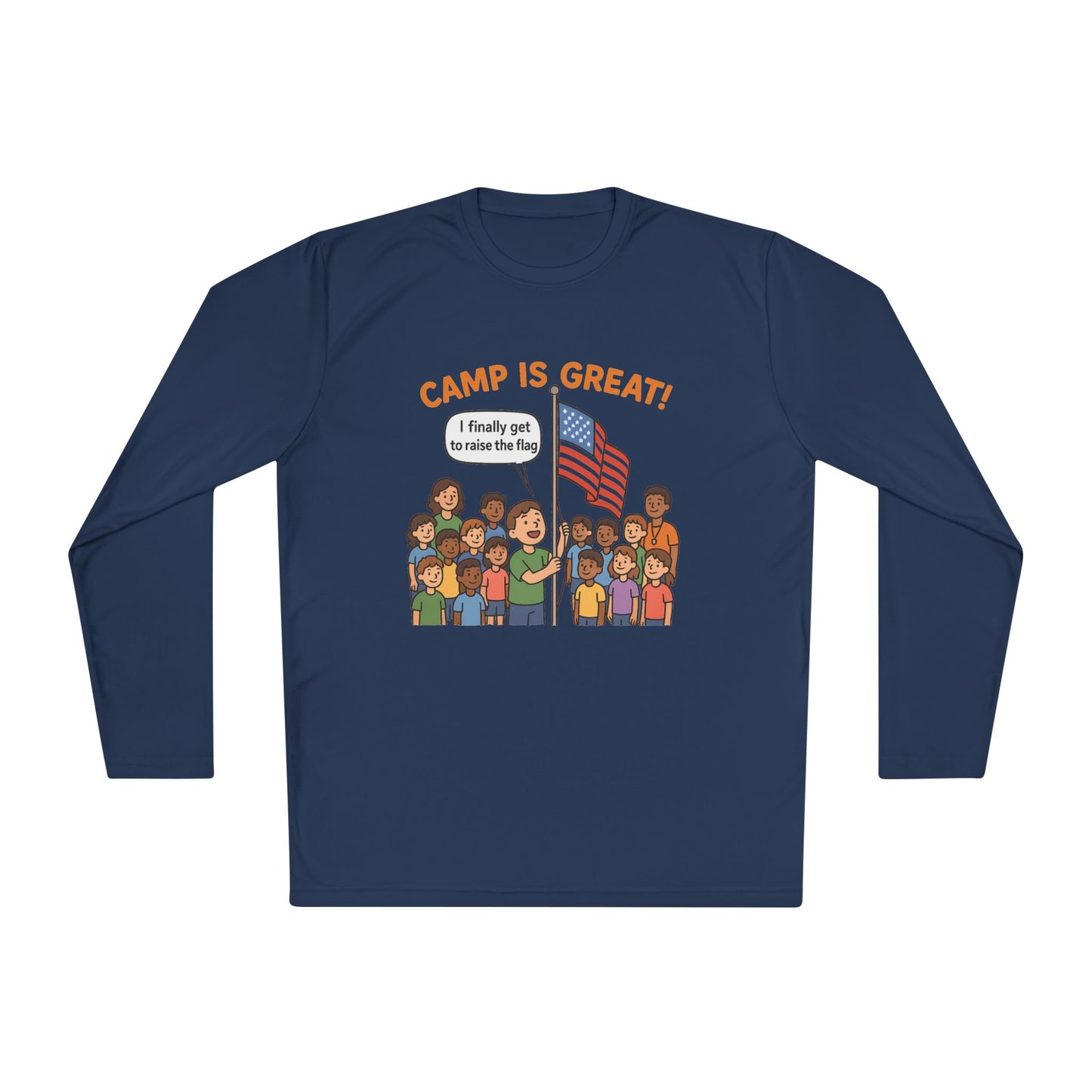 Unisex Lightweight Long Sleeve Tee Flag