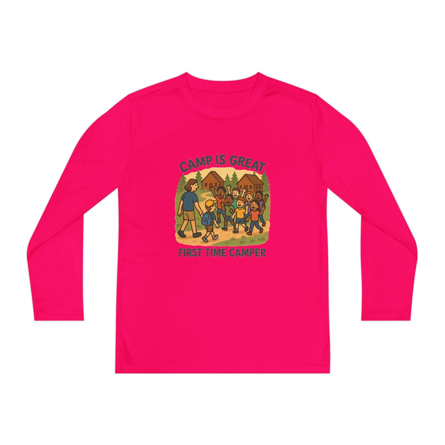 Youth Long Sleeve Competitor Tee First Time Camper