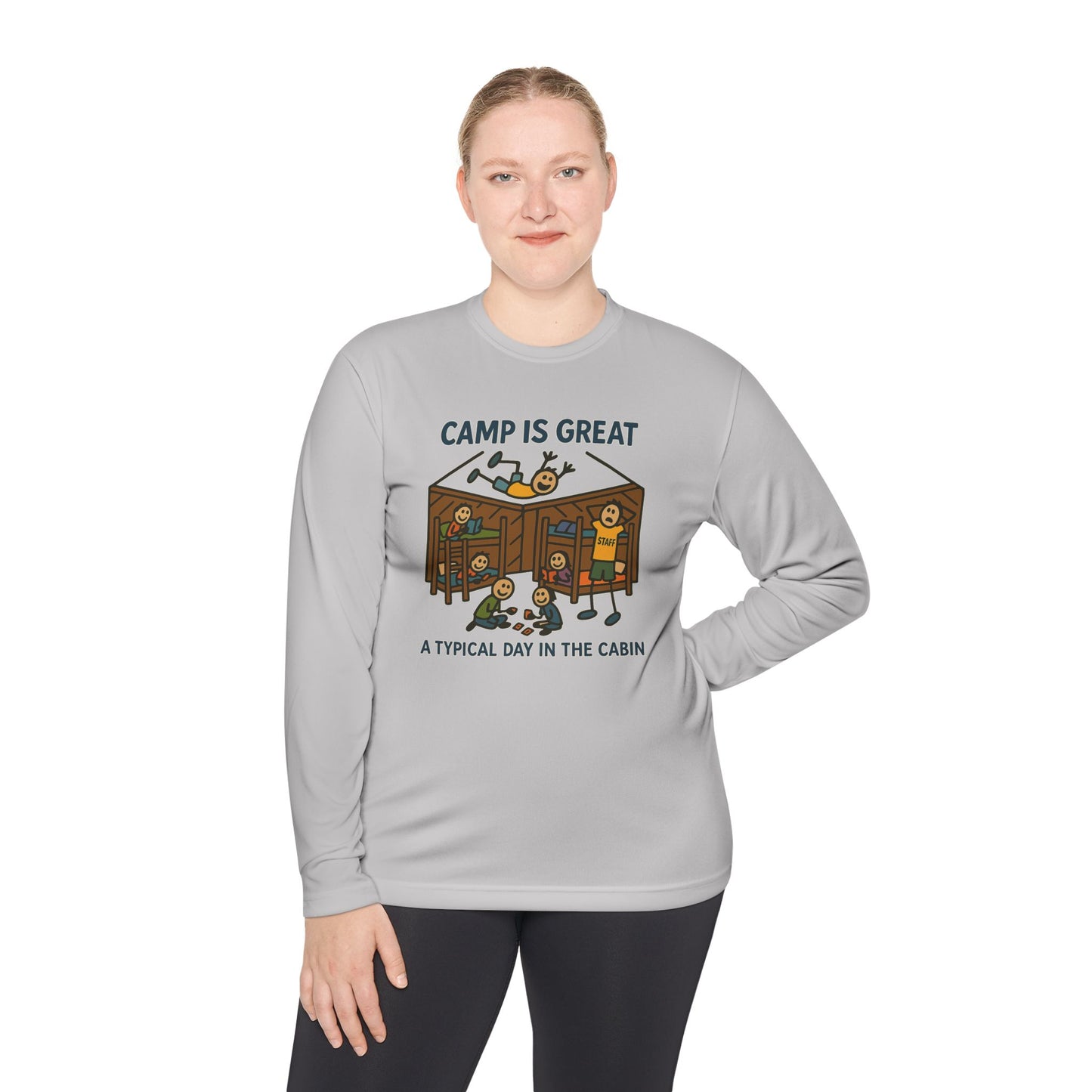 Unisex Lightweight Long Sleeve Tee Typical Day in the Cabin