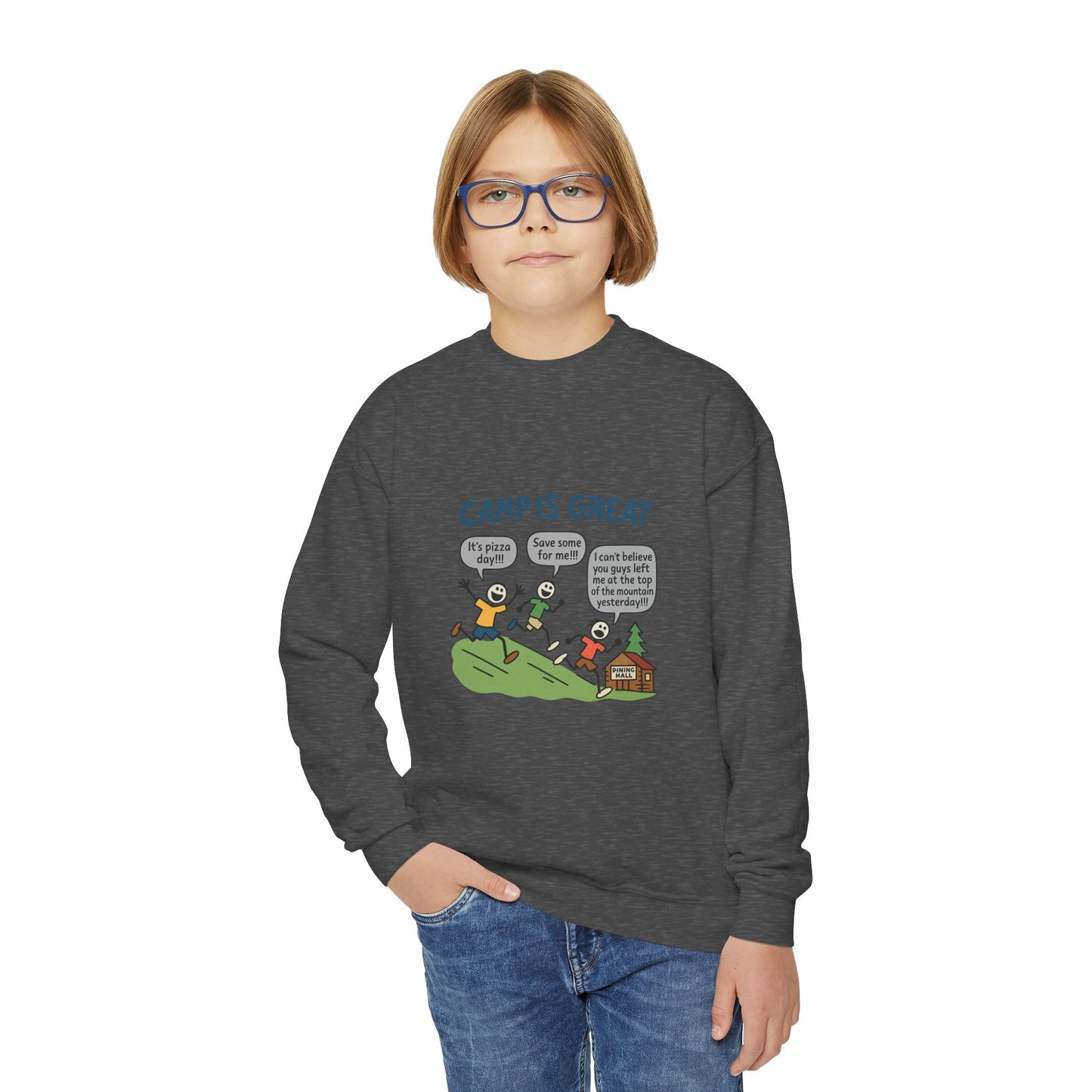Youth Crewneck Sweatshirt Pizza Day