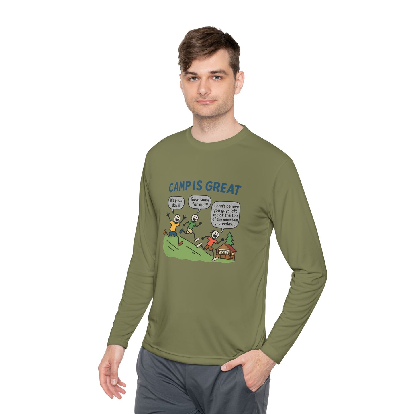 Unisex Lightweight Long Sleeve Tee Pizza Day