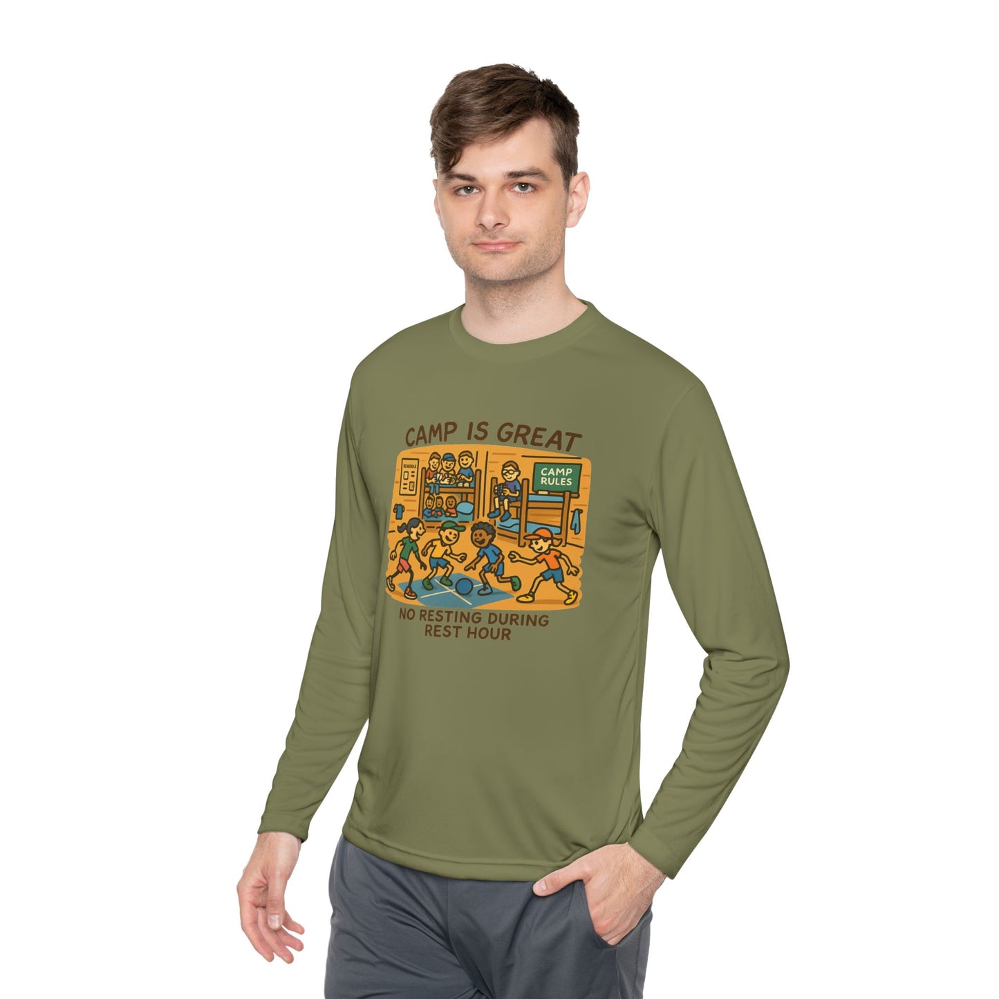 Unisex Lightweight Long Sleeve Tee Rest Hour