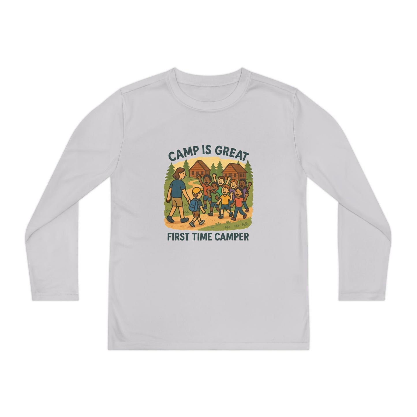 Youth Long Sleeve Competitor Tee First Time Camper