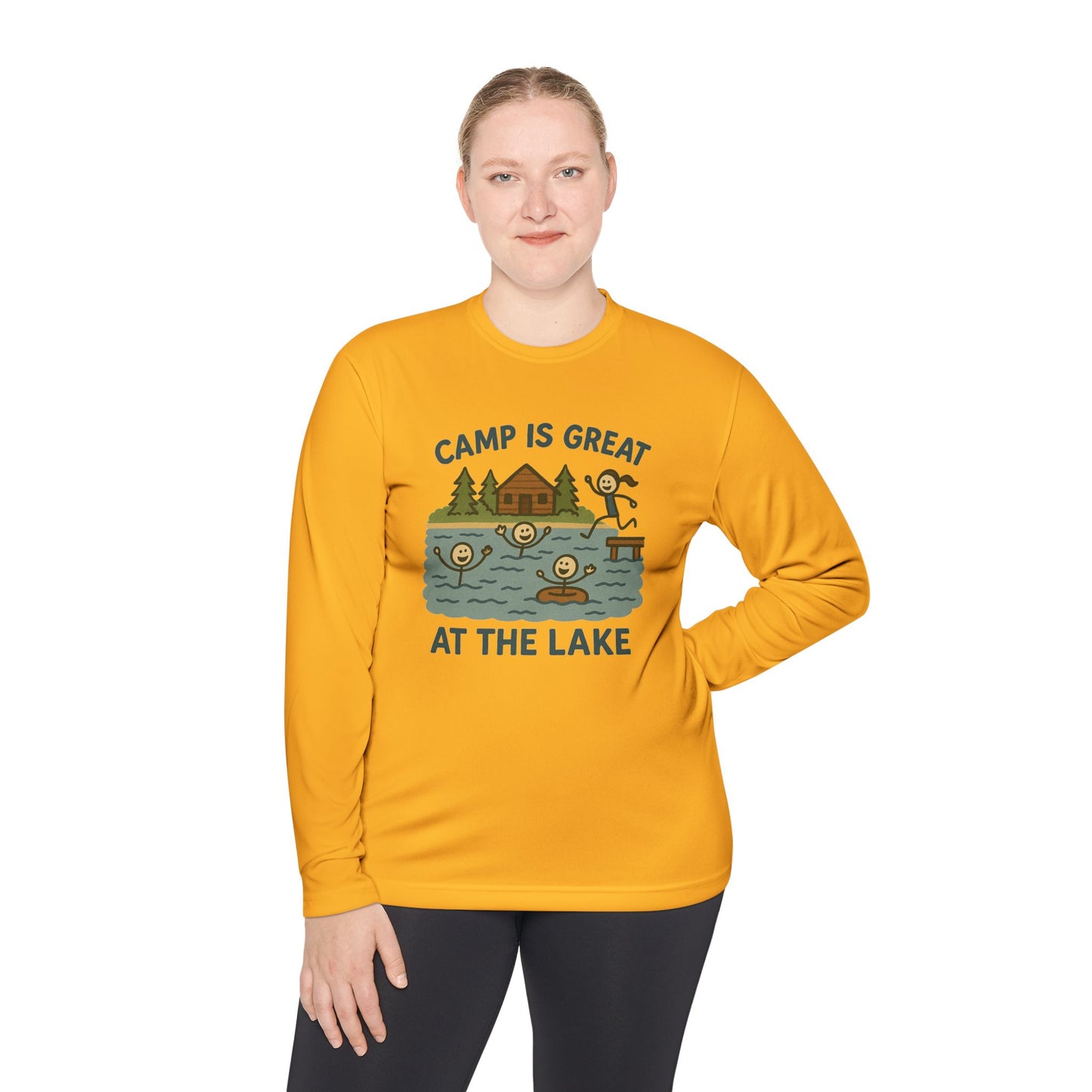 Unisex Lightweight Long Sleeve Tee Lake