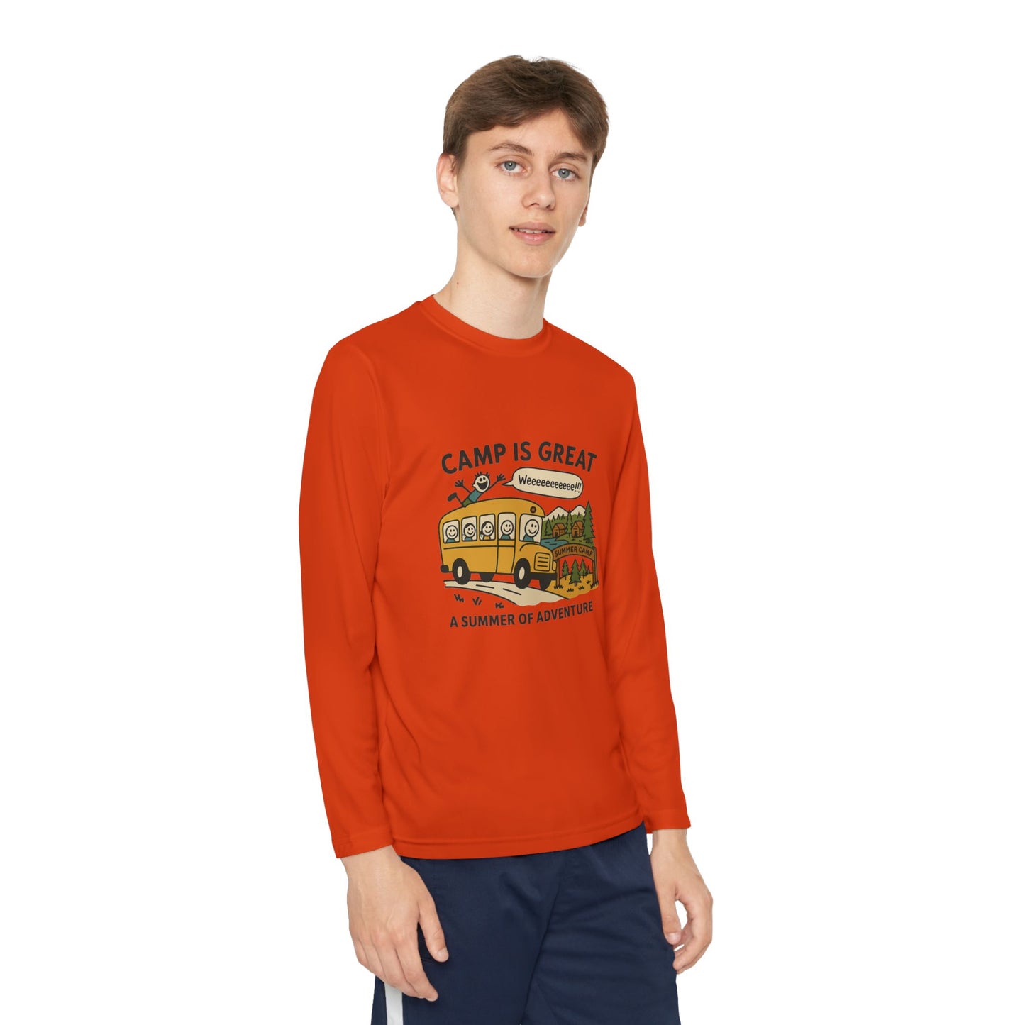 Youth Long Sleeve Competitor Tee Bus