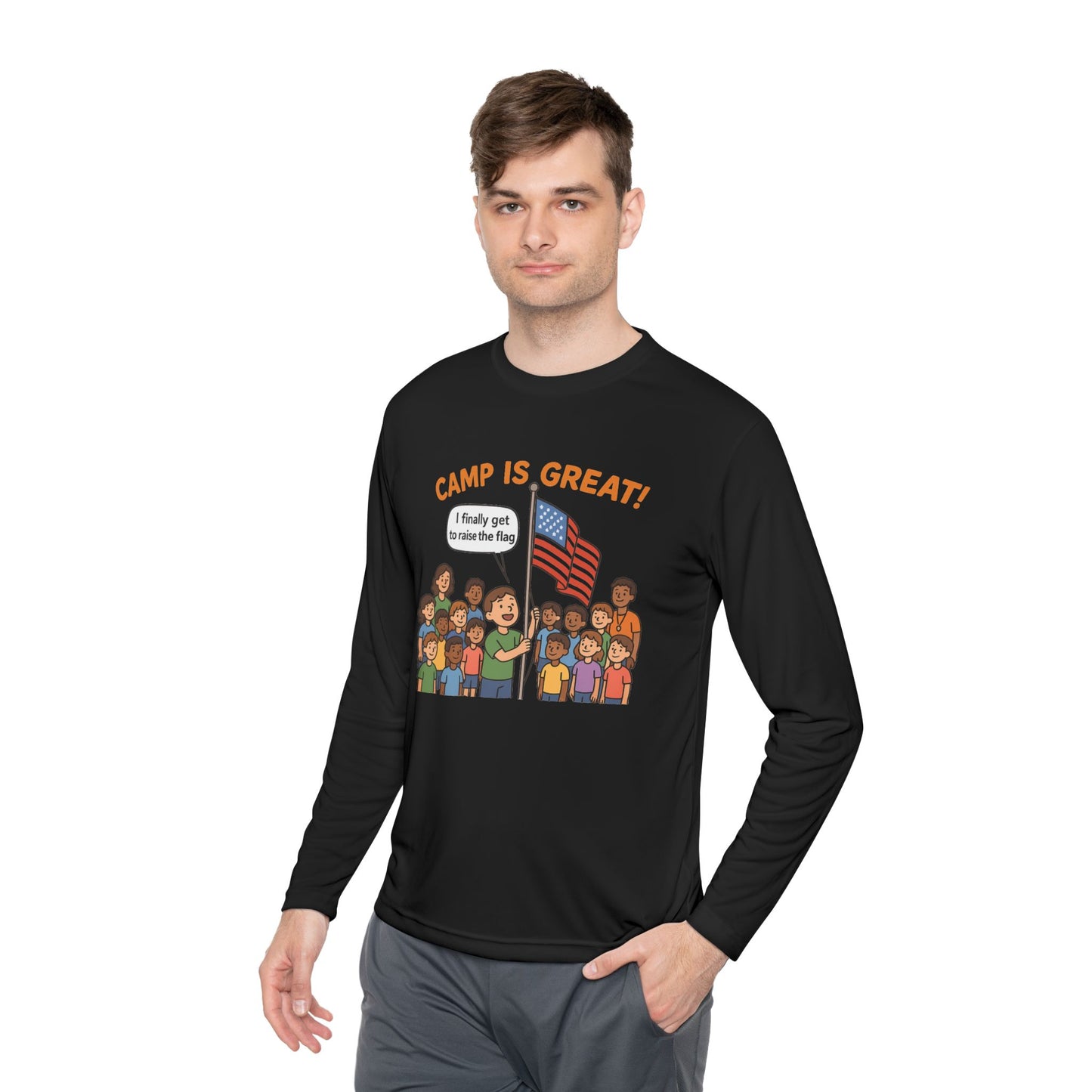 Unisex Lightweight Long Sleeve Tee Flag