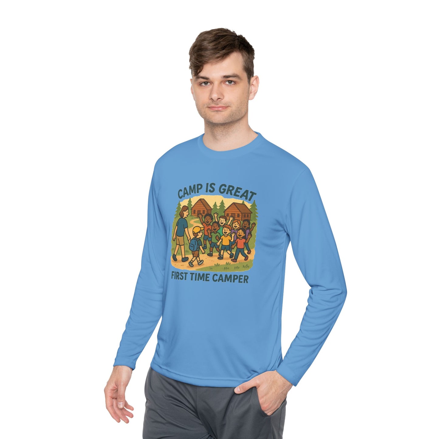Unisex Lightweight Long Sleeve Tee First Time Camper