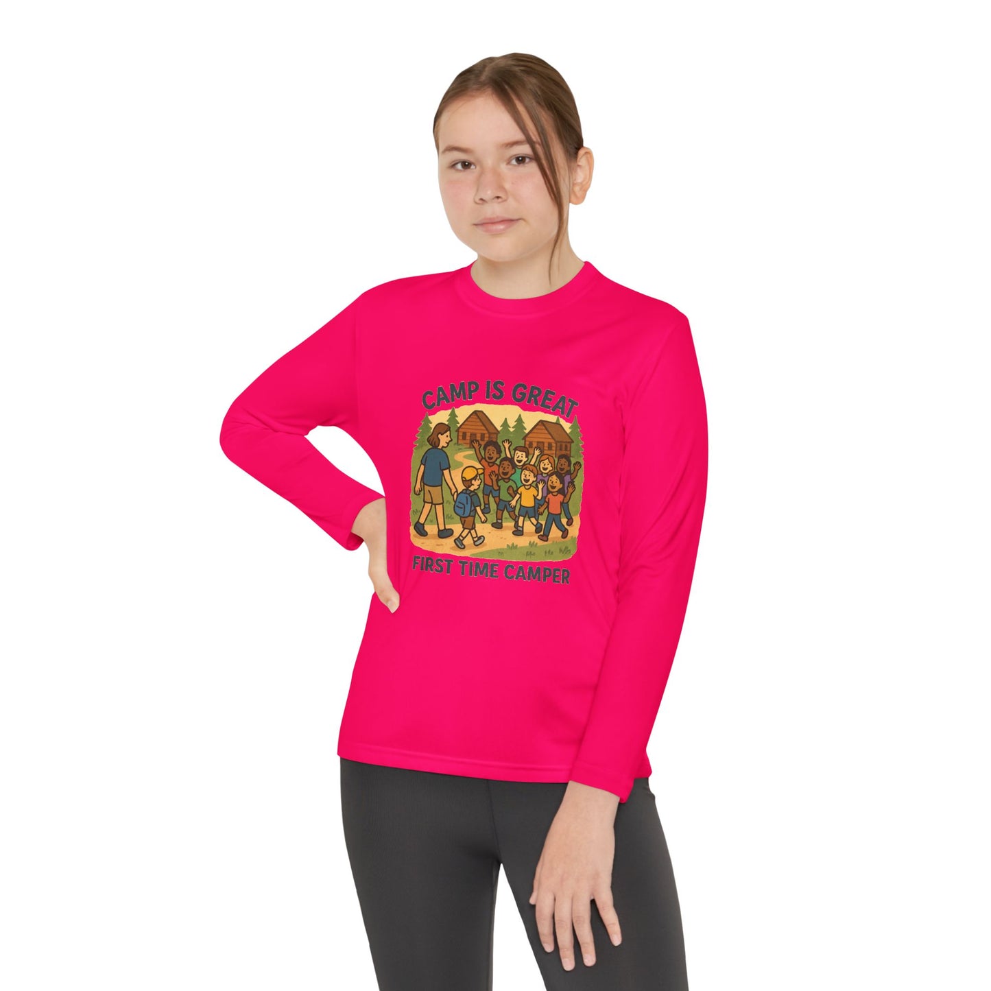 Youth Long Sleeve Competitor Tee First Time Camper