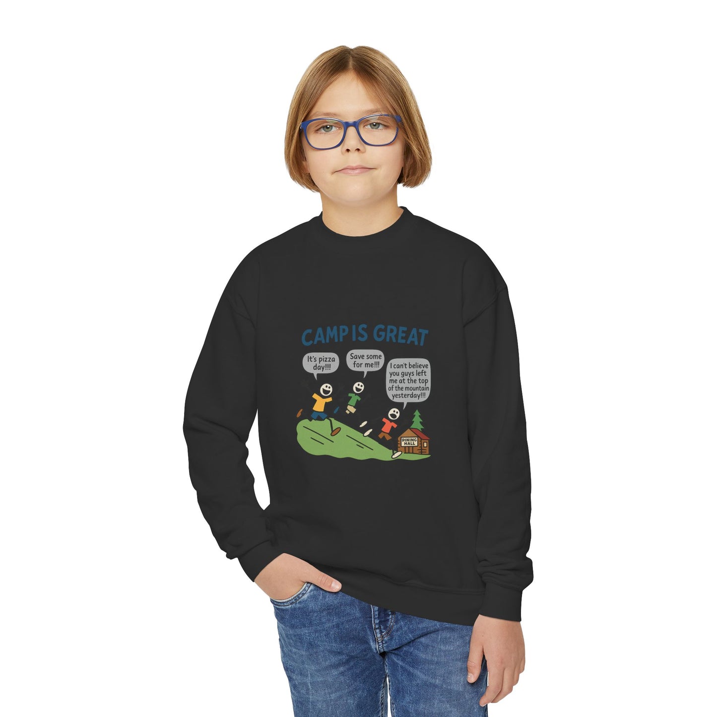 Youth Crewneck Sweatshirt Pizza Day